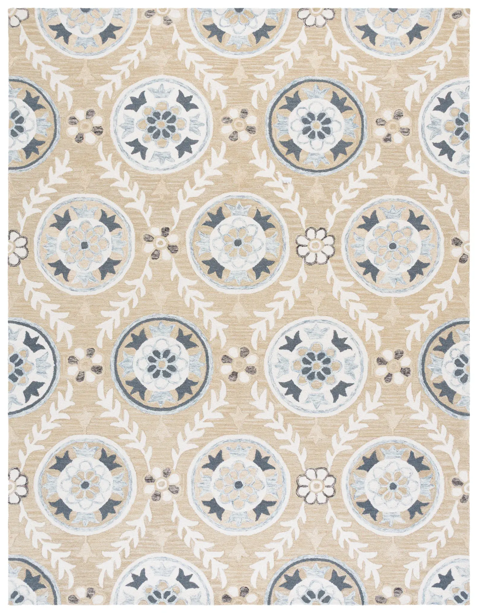 Jardin Rosette Trellis Hand-Tufted Wool Rug