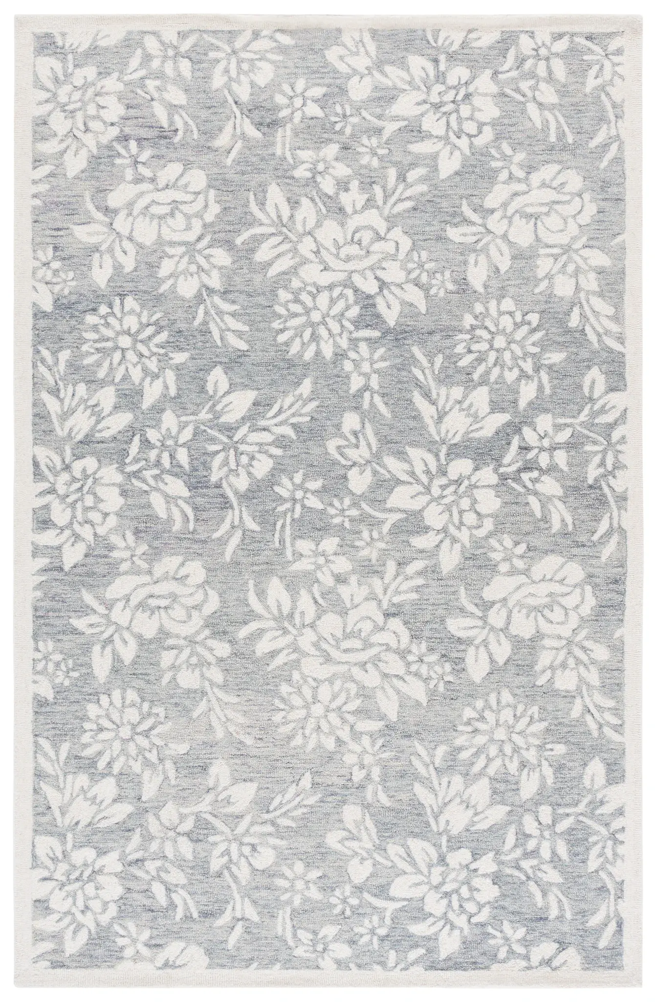 Jardin Bordered Floral Hand-Tufted Wool Rug