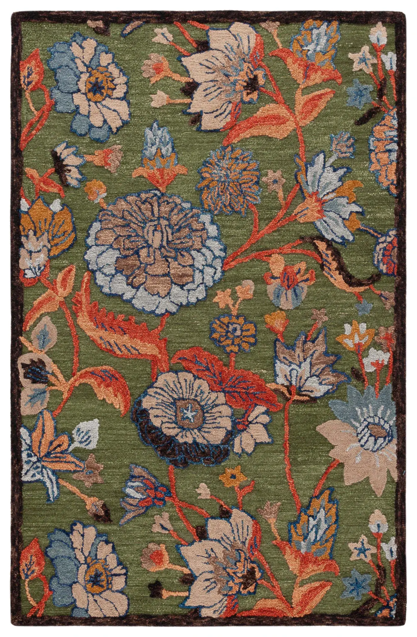 Jardin Floral Bordered Hand-Tufted Wool Rug