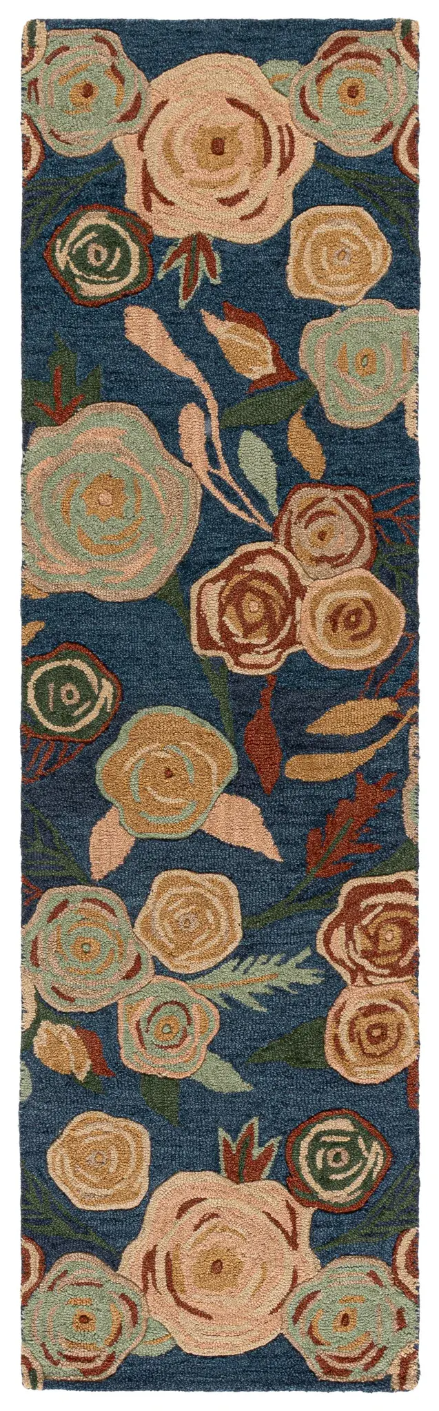Jardin Swirling Rose Hand-Tufted Wool Rug