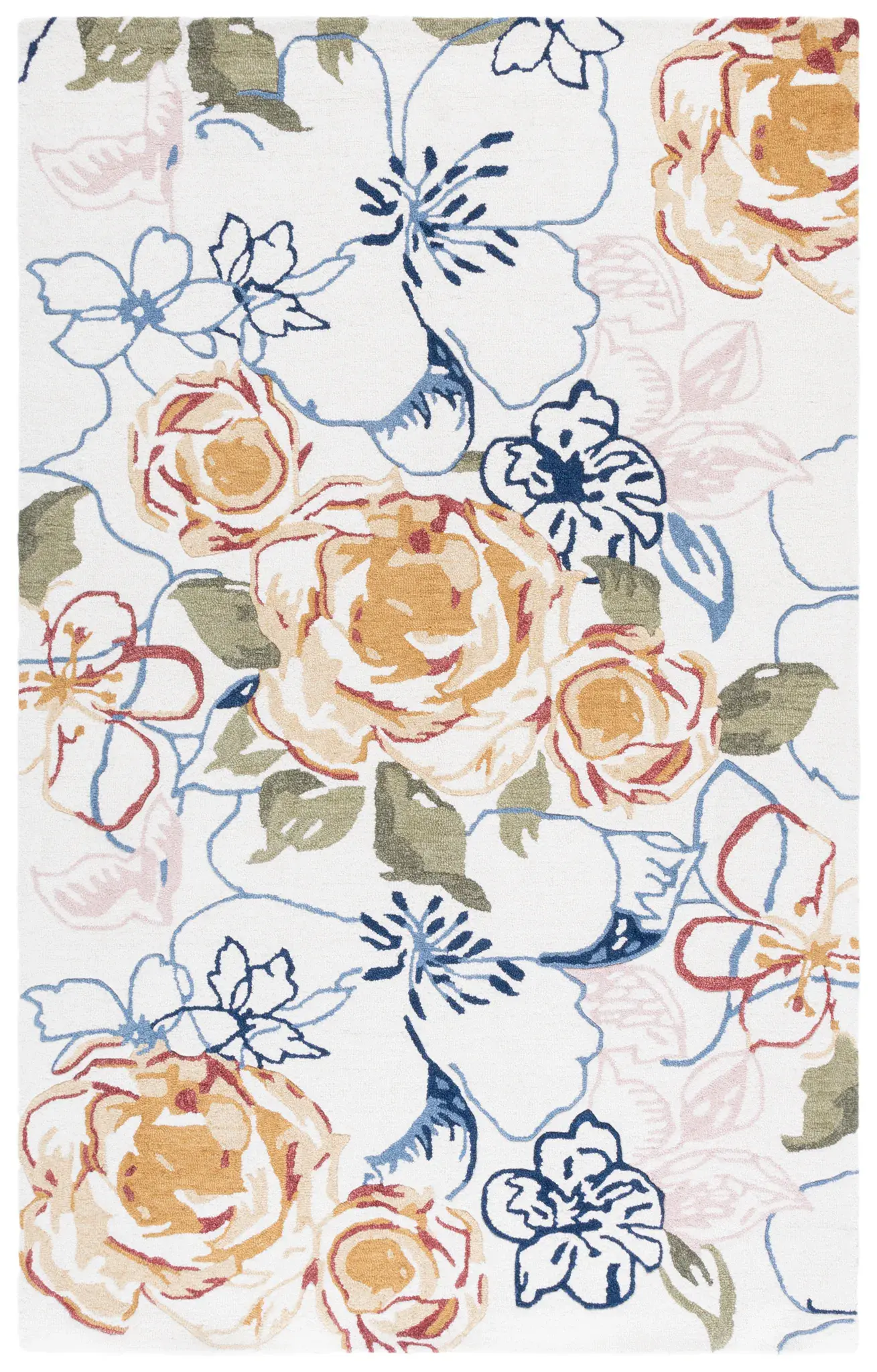 Jardin Modern Rose Hand-Tufted Wool Rug