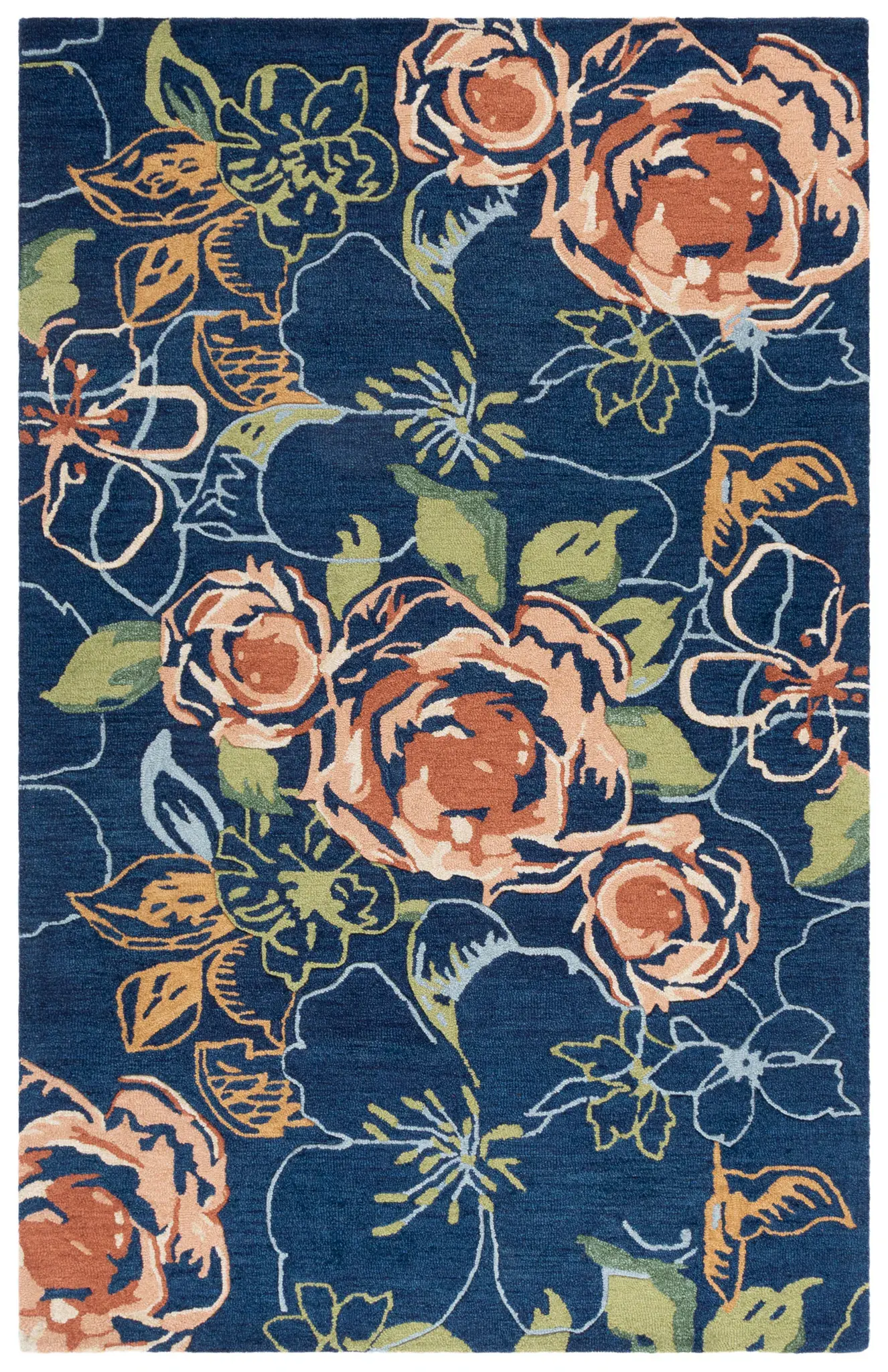 Jardin Modern Rose Hand-Tufted Wool Rug