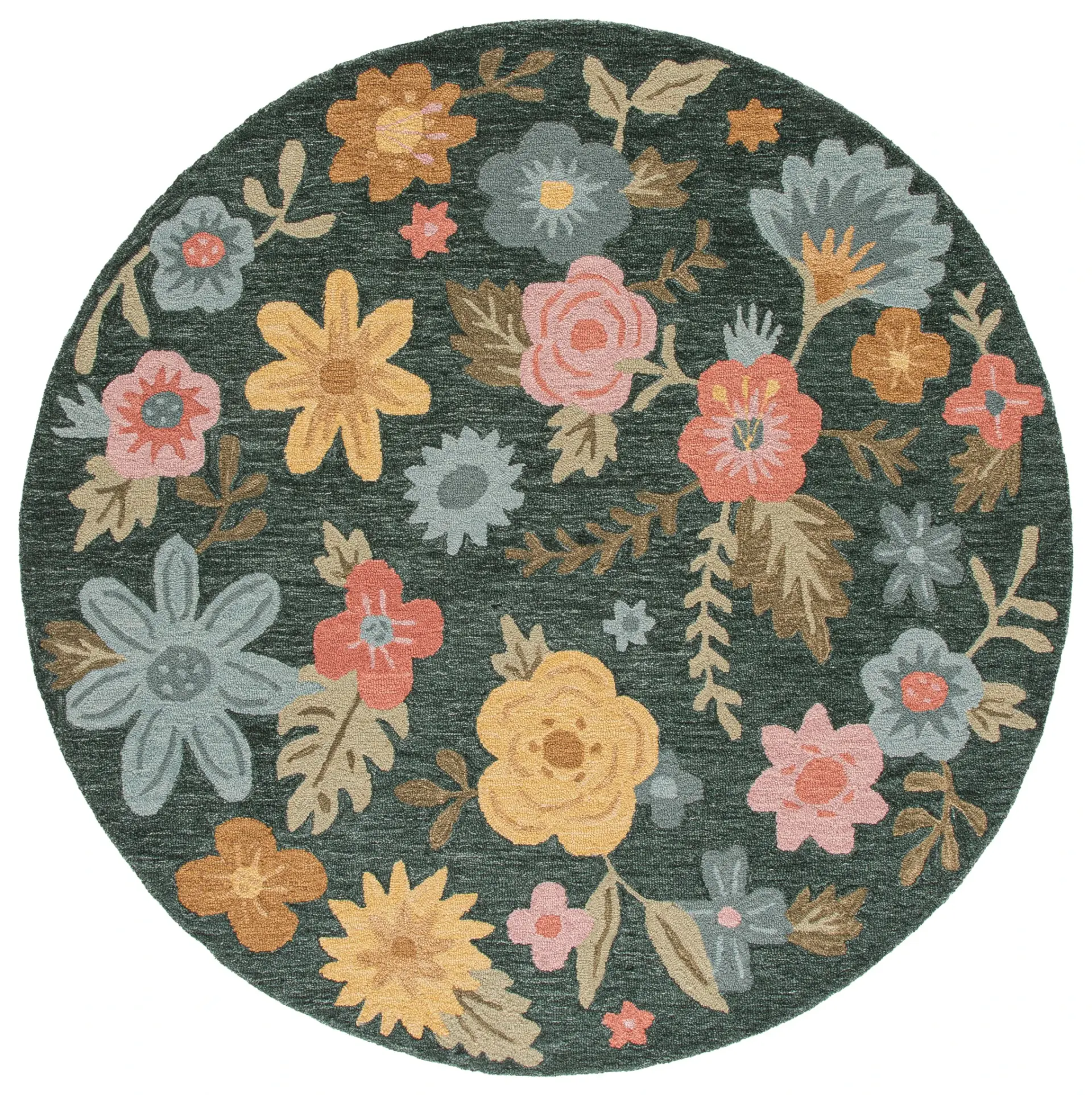 Jardin Folk Floral Hand-Tufted Wool Rug