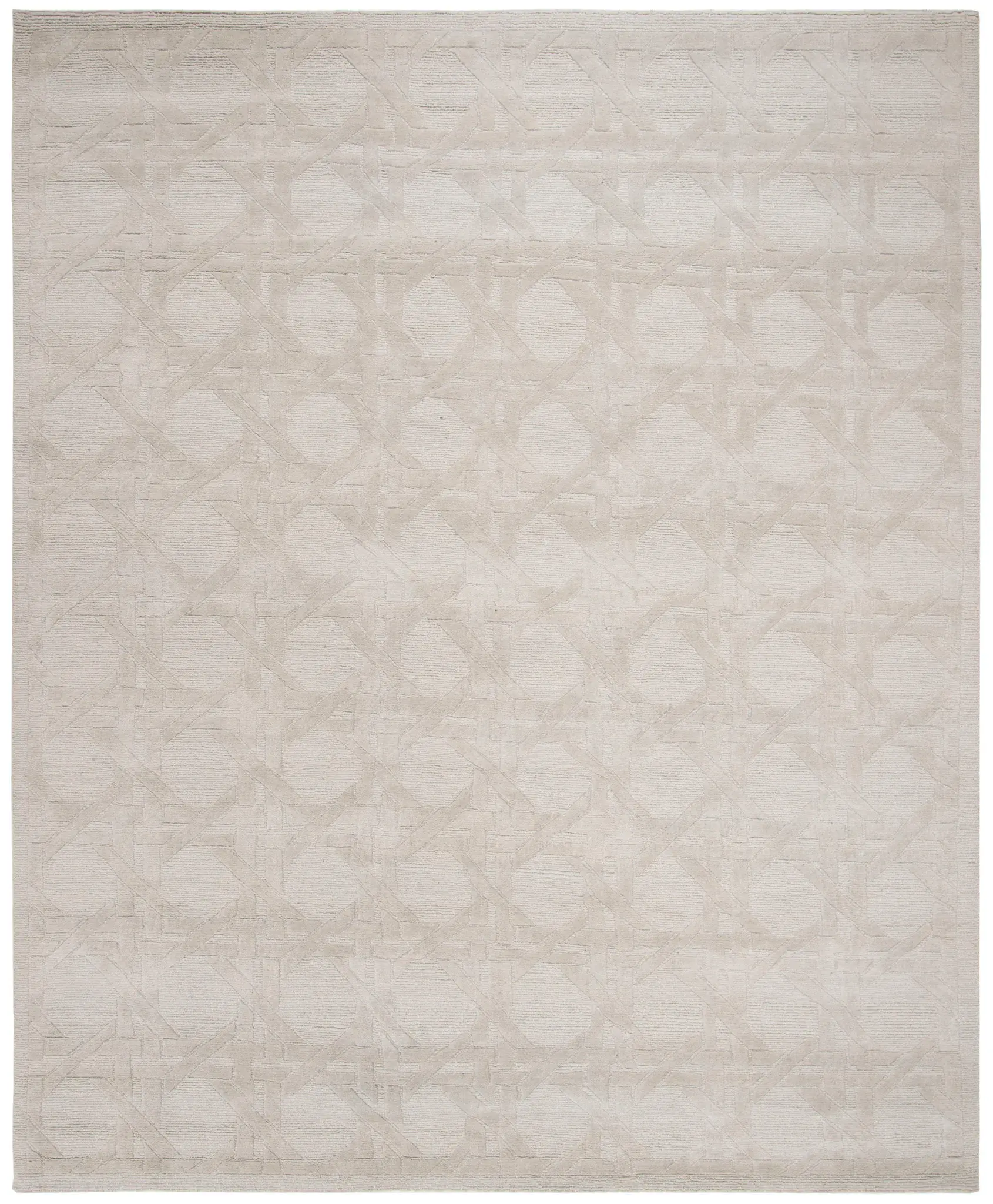 Jamie Drake Modern Trellis Hand-Knotted Rug