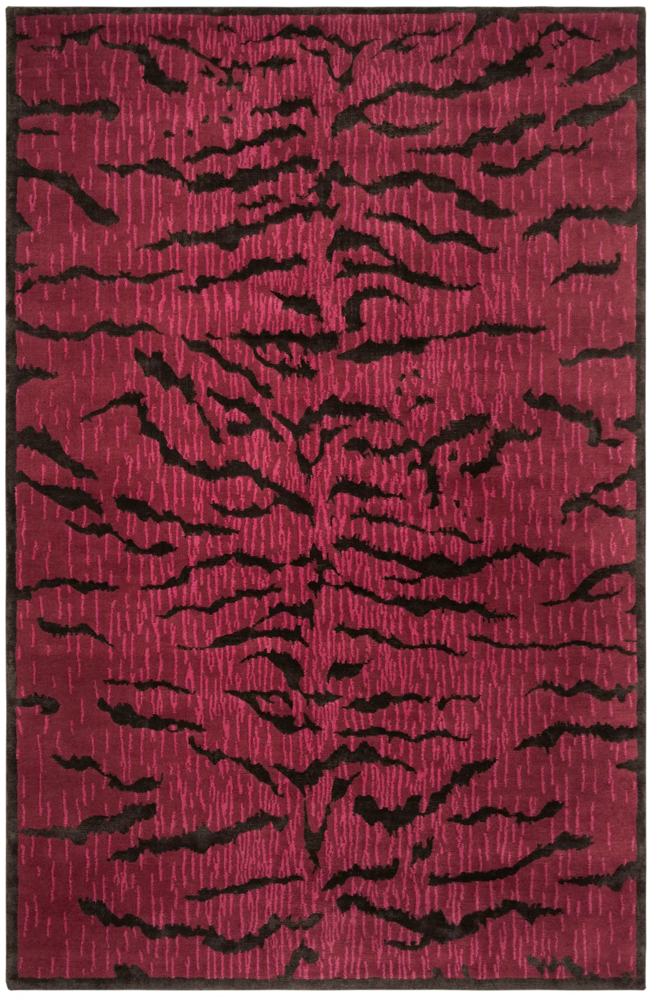 Jamie Drake Modern Tiger Print Hand-Knotted Rug