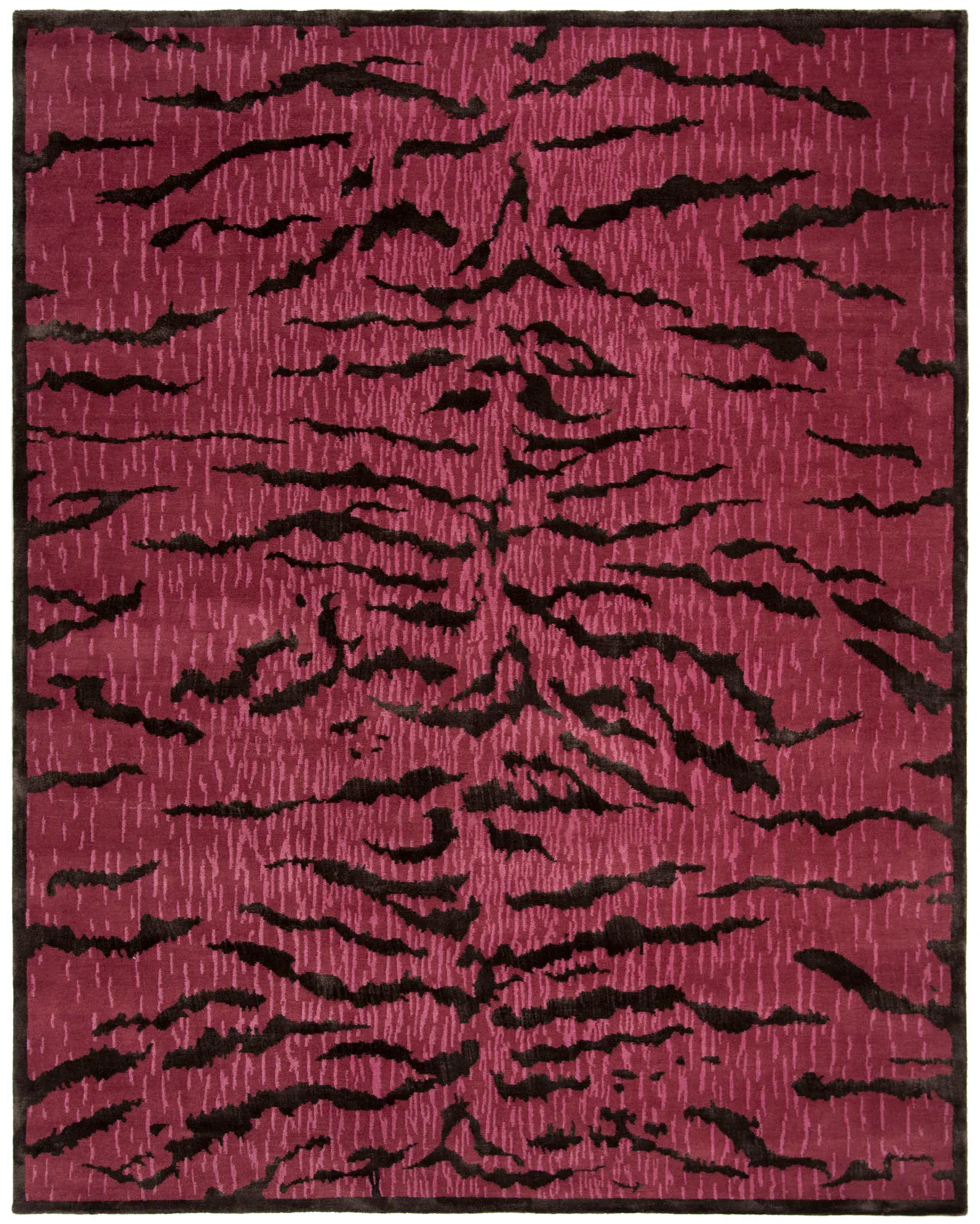 Jamie Drake Modern Tiger Print Hand-Knotted Rug