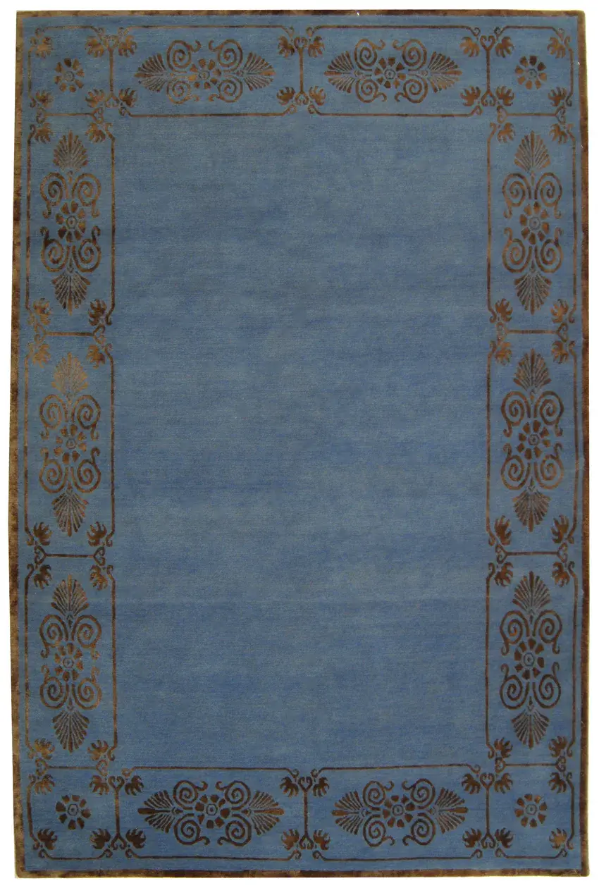 Jamie Drake Traditional Bordered Pattern Hand-Knotted Rug