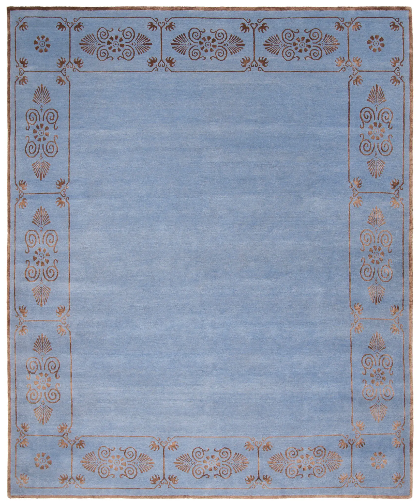 Jamie Drake Traditional Bordered Pattern Hand-Knotted Rug