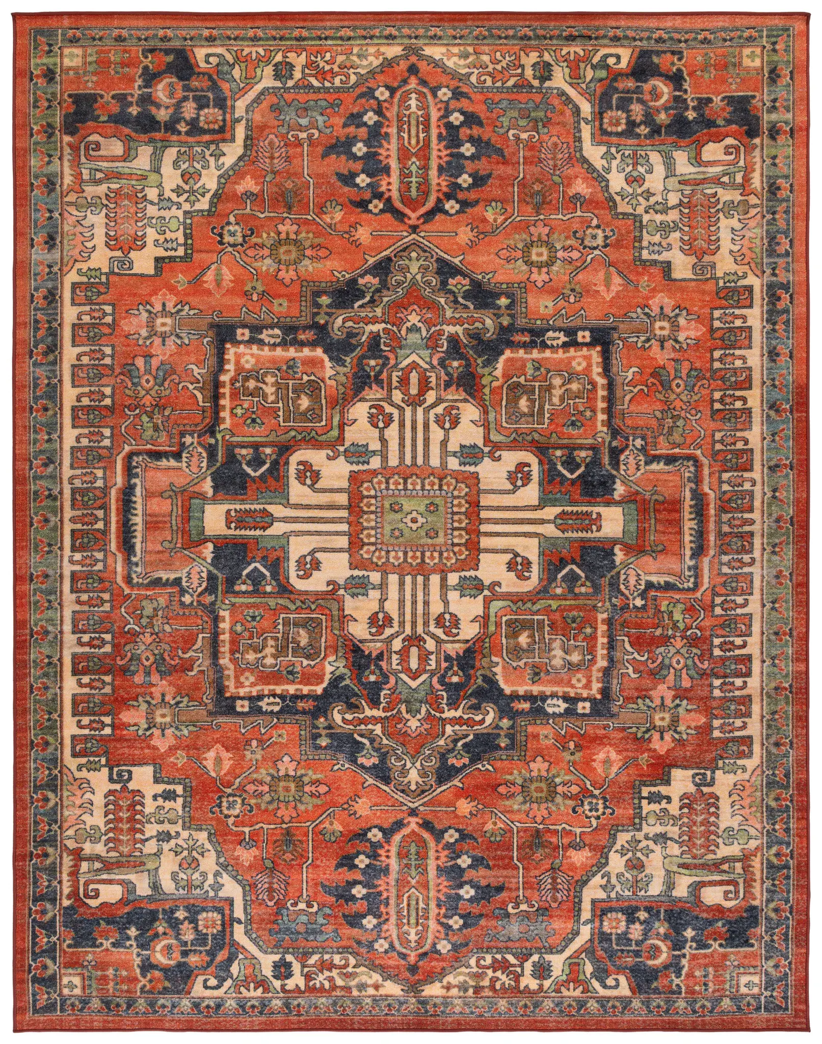 Journey Geometric Medallion Washable Rug