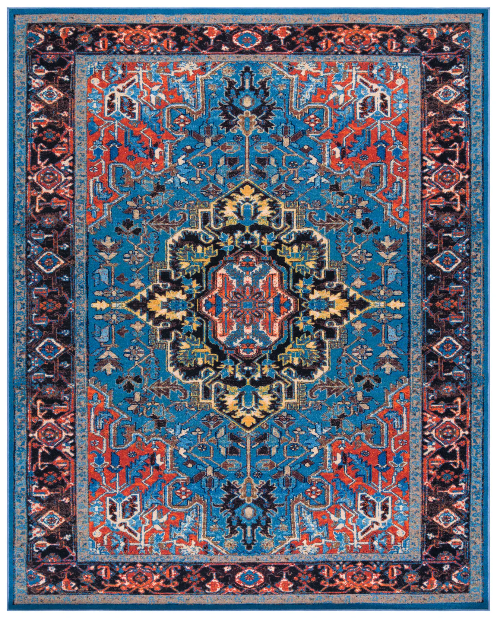 Journey Medallion Border Washable Rug