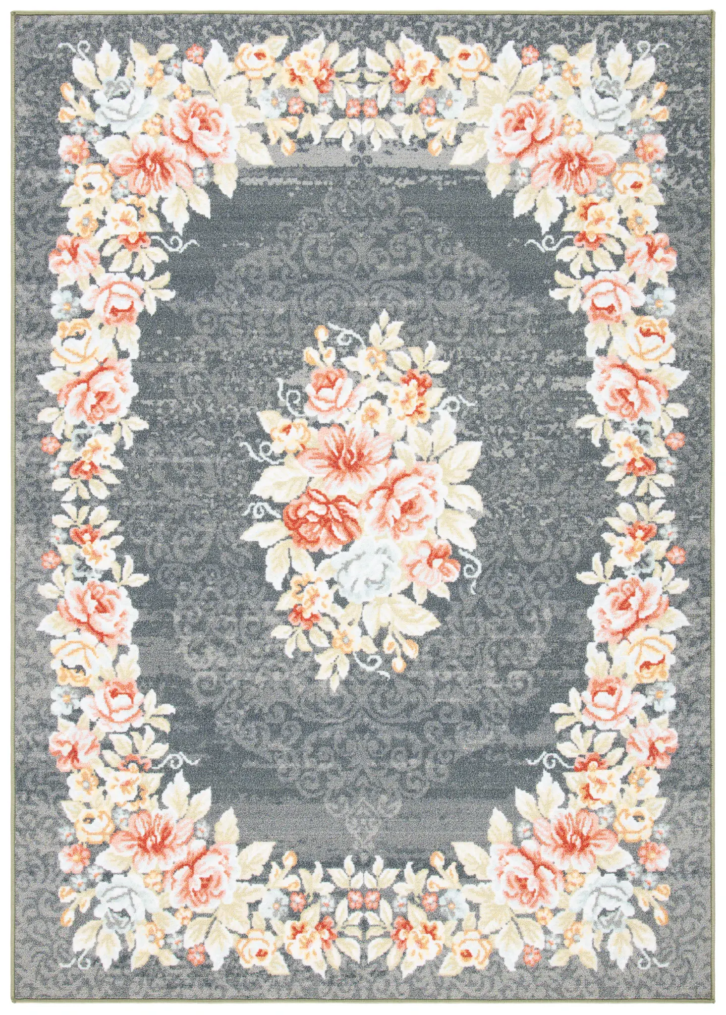 Journey Floral Bouquet Washable Rug