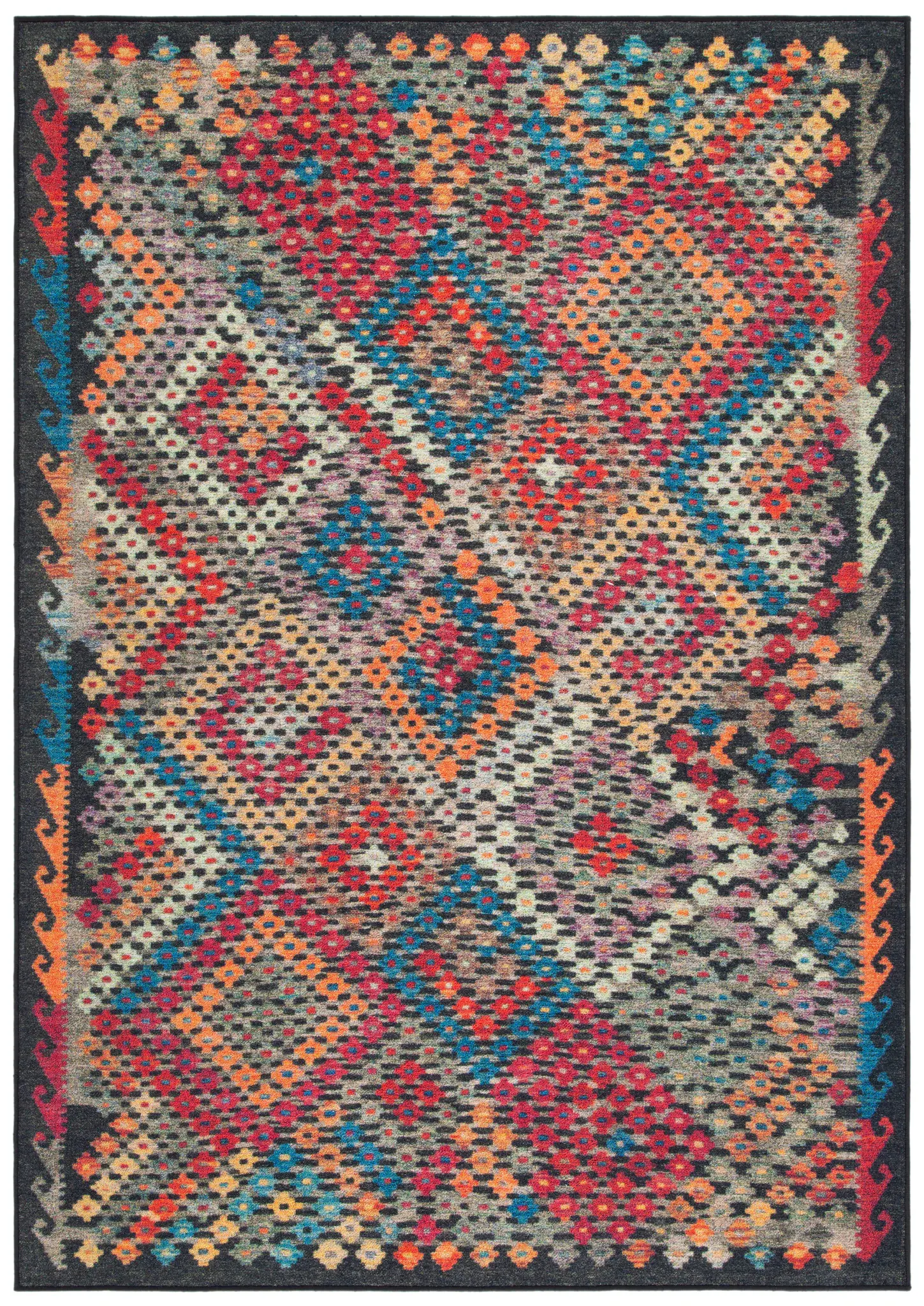 Journey Pixelated Diamond Washable Rug