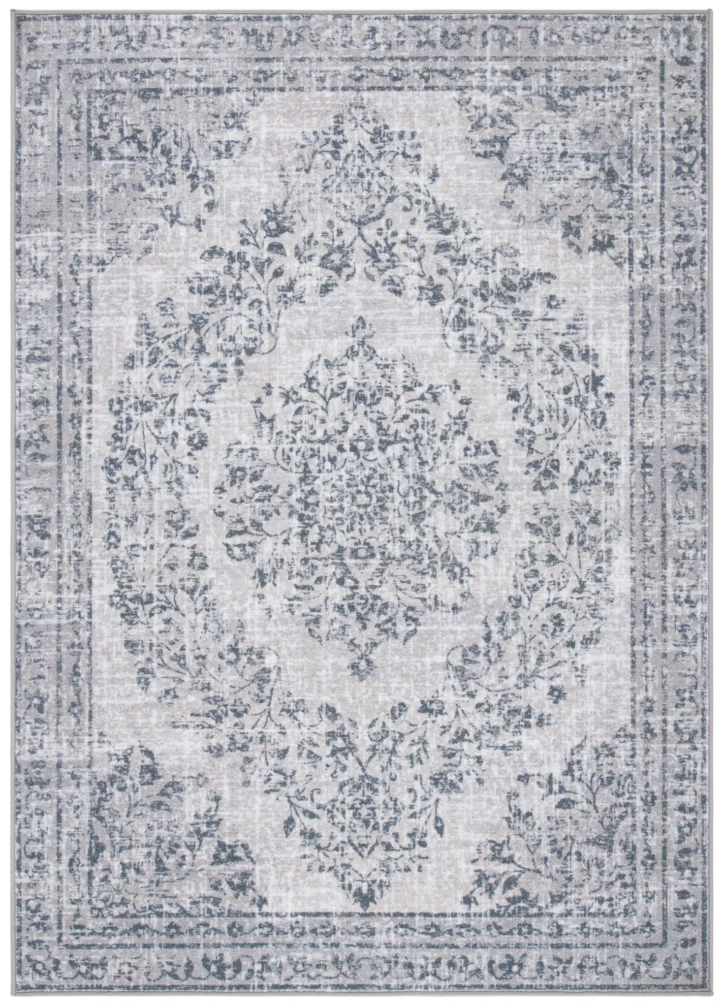 Journey Floral Medallion Washable Rug