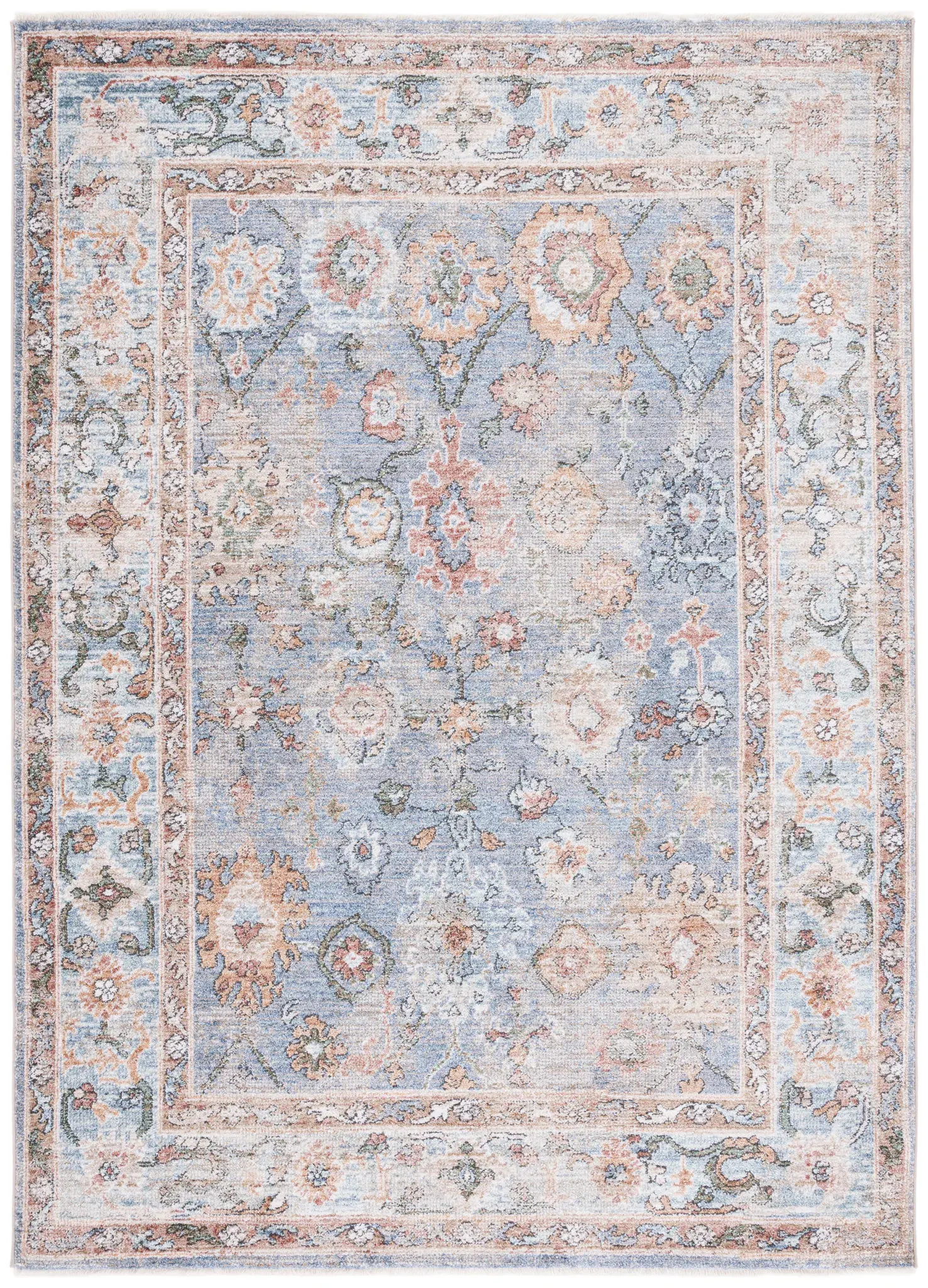 Jasmine Floral Border Rug