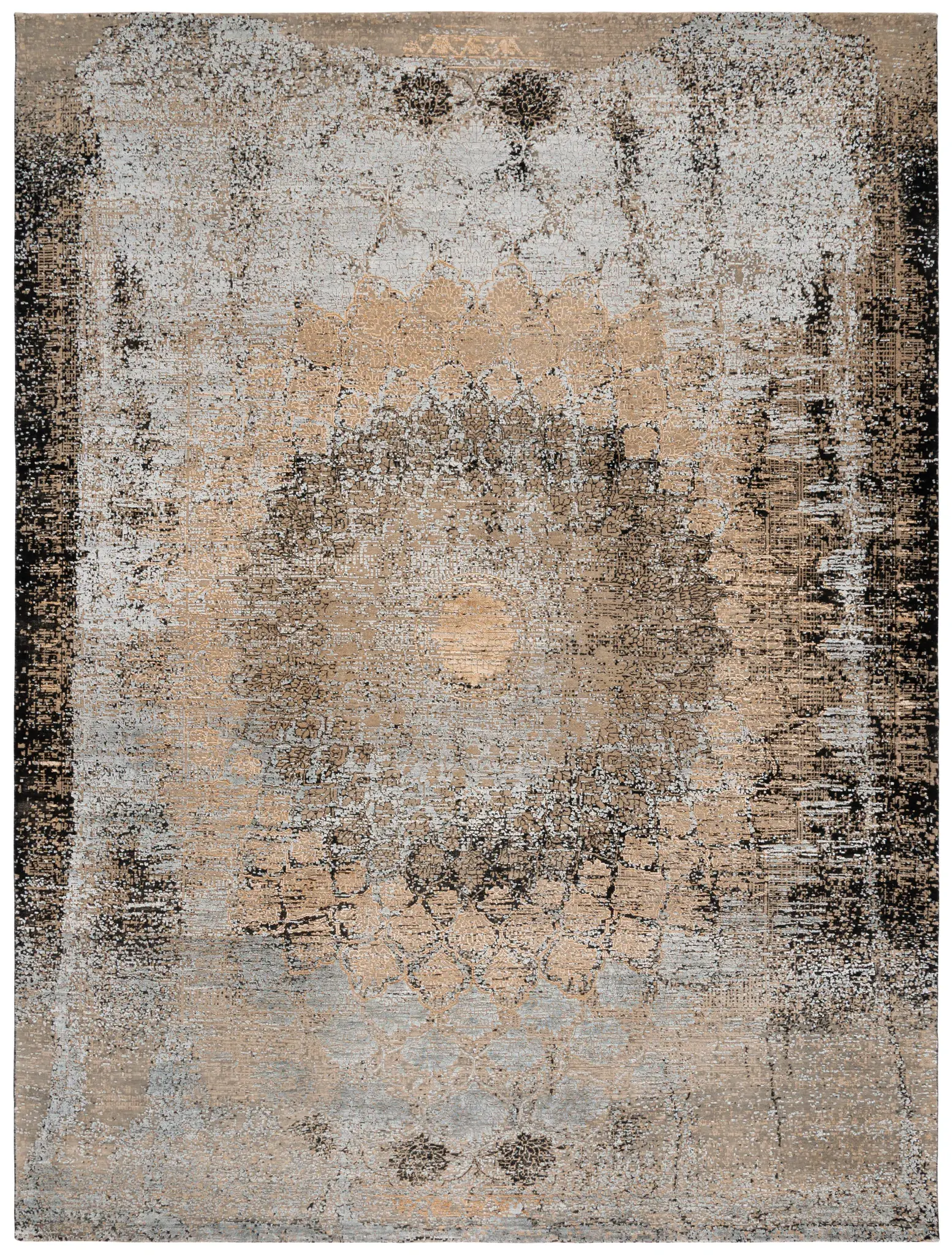 Jewel Of India Transitional Medallion Hand-Knotted Rug