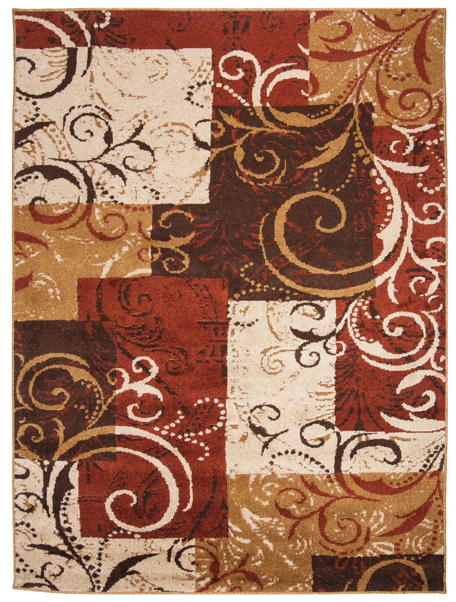 Kashmir Patchwork Scroll Rug