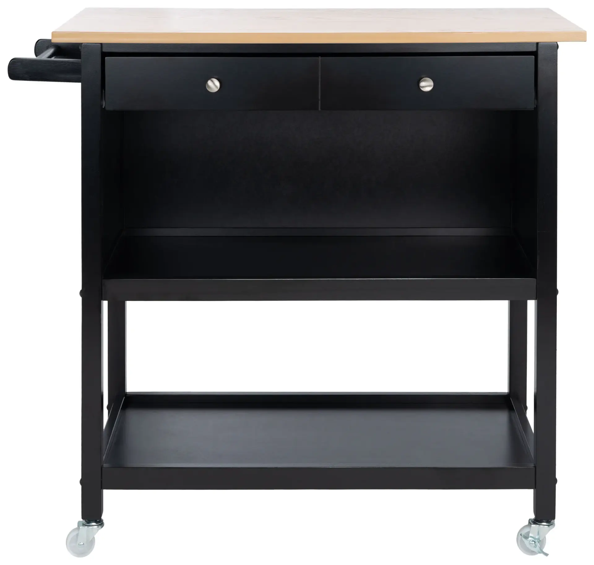 Daley Two-Drawer Three-Shelf Kitchen Cart