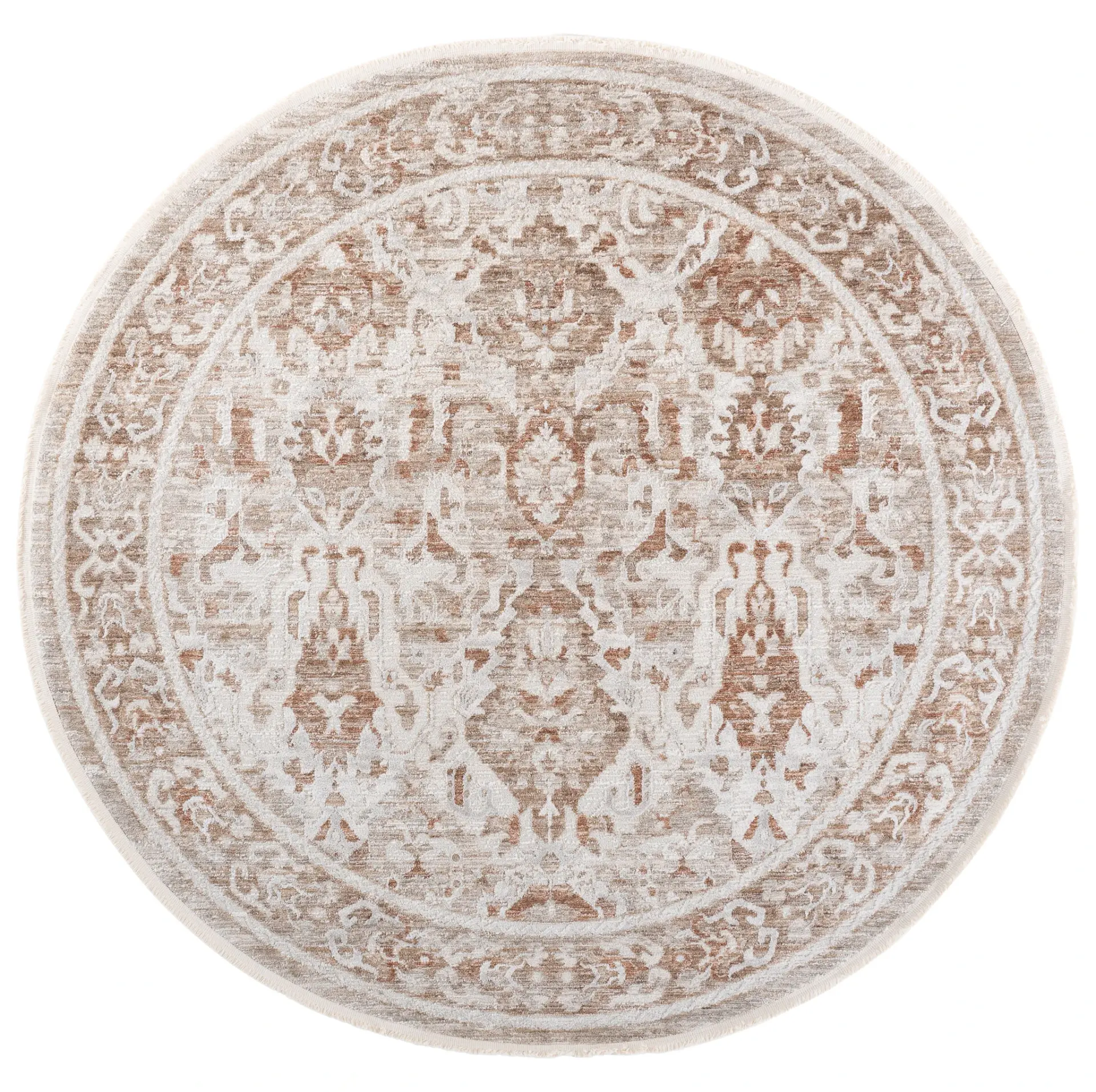 Kendal Antalya Distressed Floral Border Rug