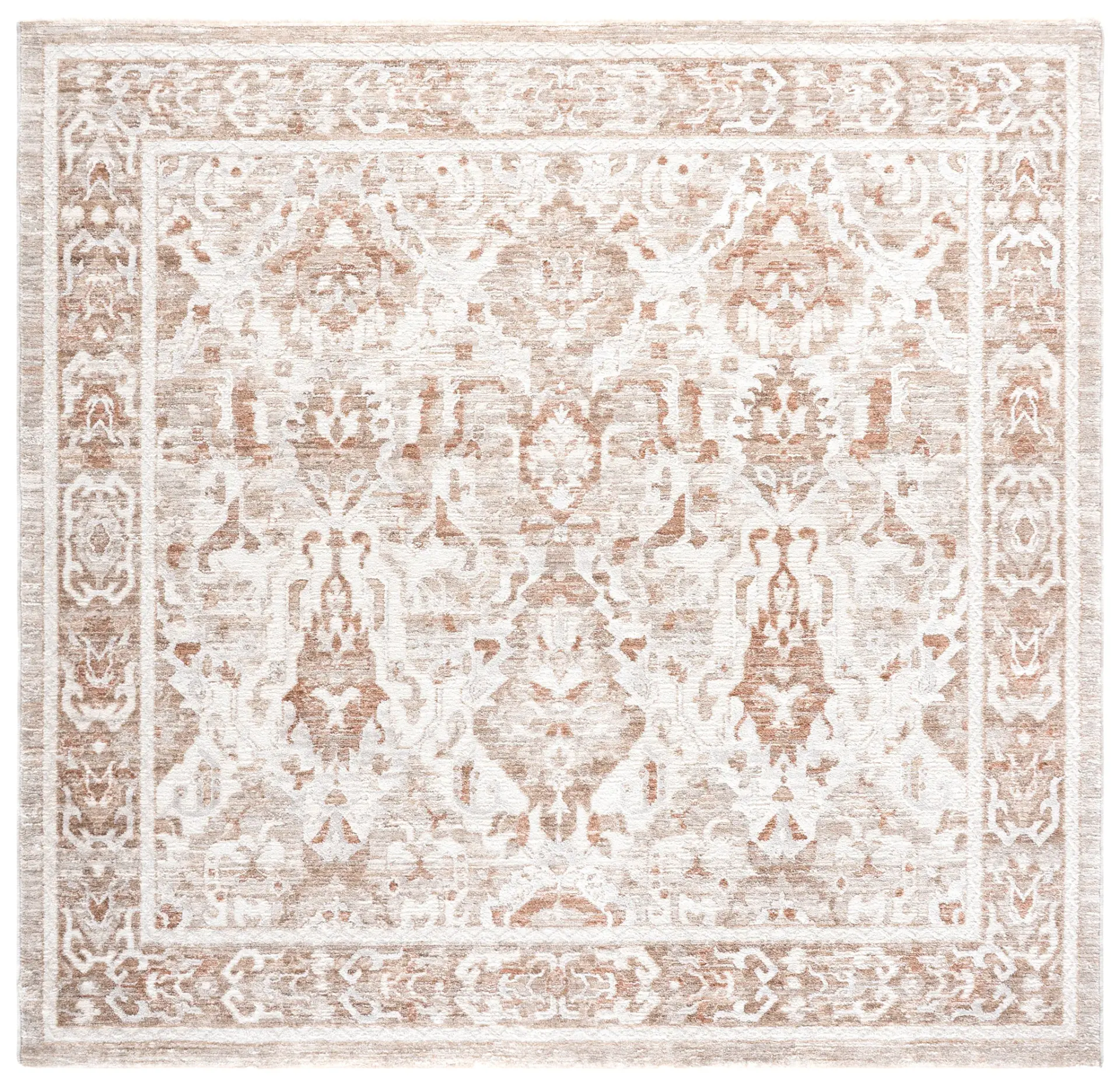 Kendal Antalya Distressed Floral Border Rug