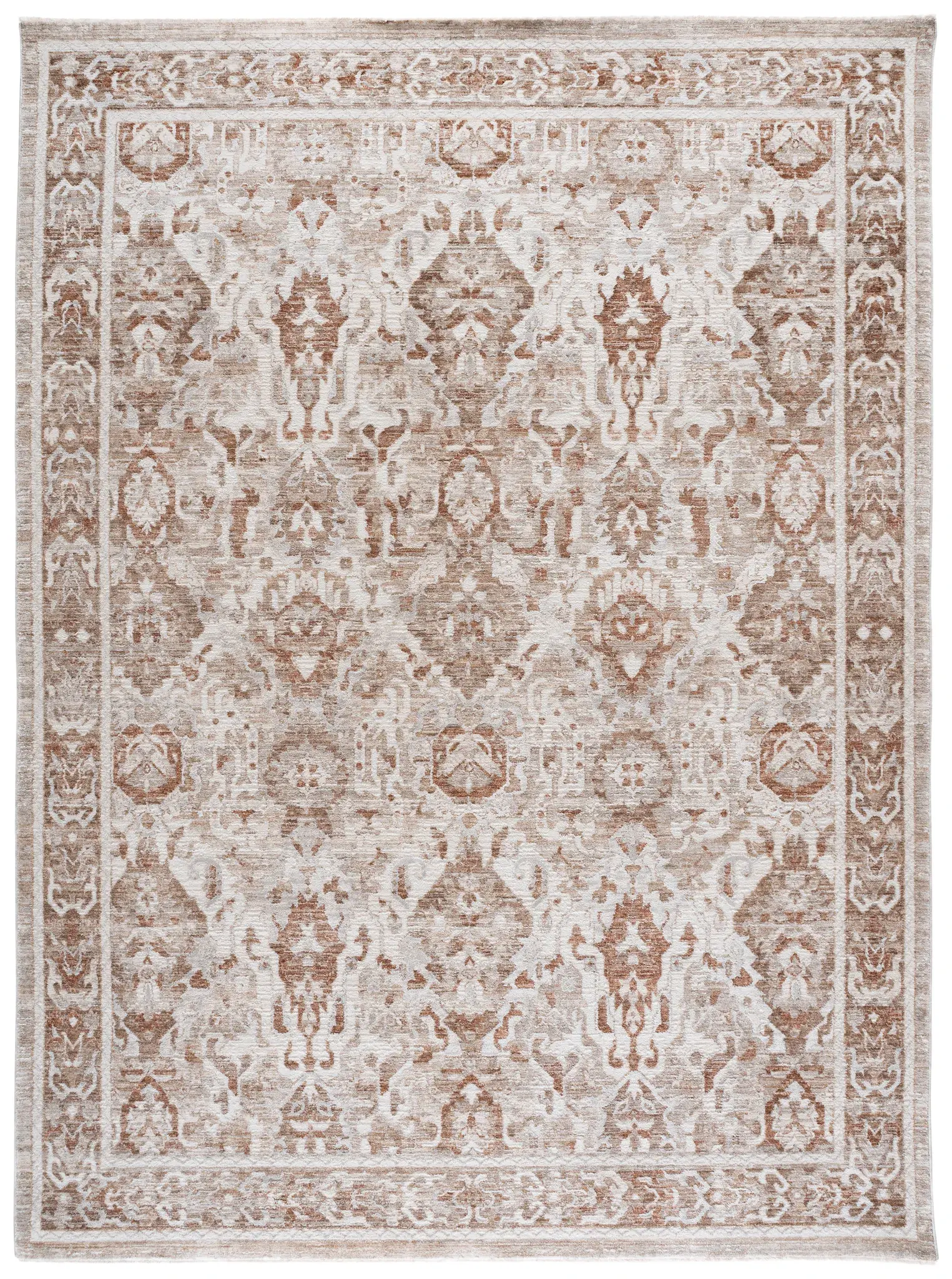 Kendal Antalya Distressed Floral Border Rug