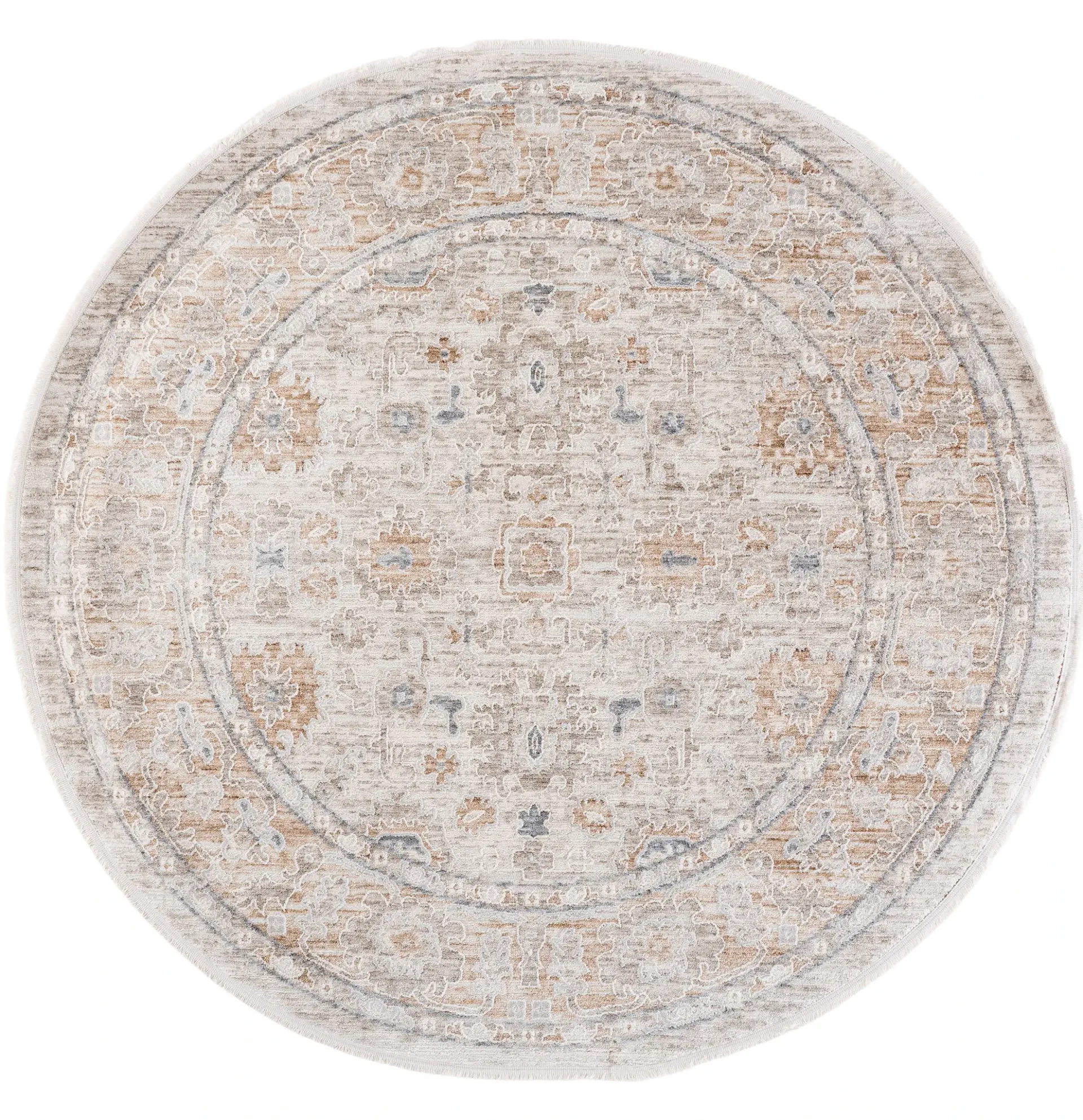 Kendal Amelie Distressed Floral Bordered Rug