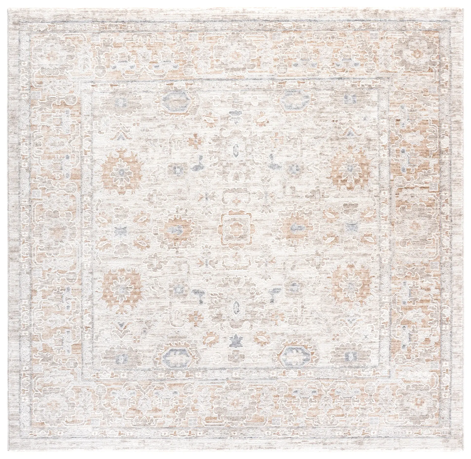 Kendal Amelie Distressed Floral Bordered Rug
