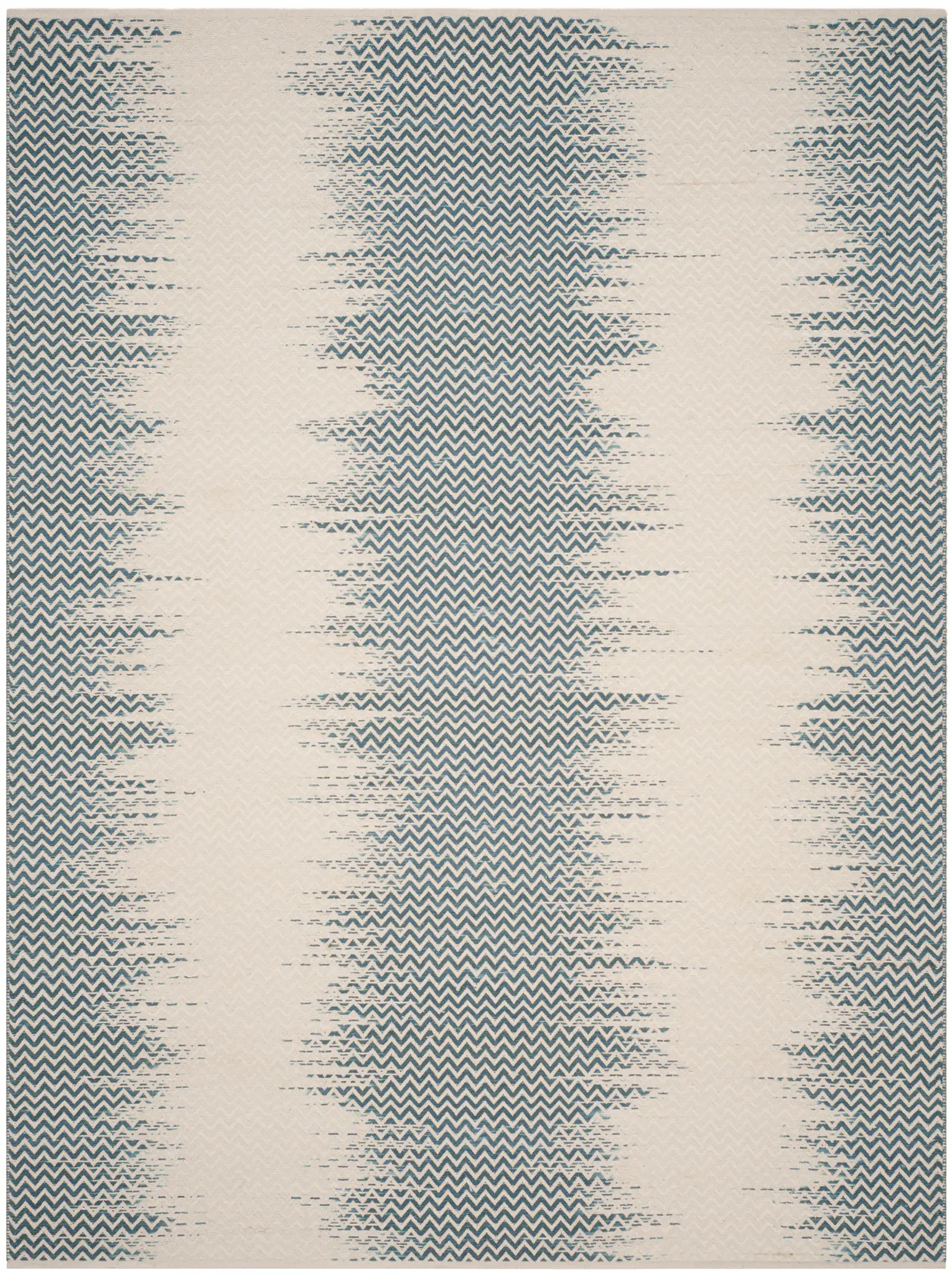 Cotton Kilim Chevron Stripe Hand-Woven Rug