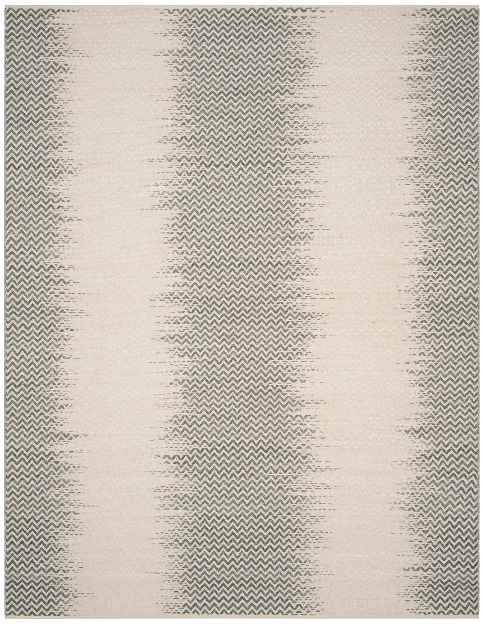 Cotton Kilim Chevron Stripe Hand-Woven Rug