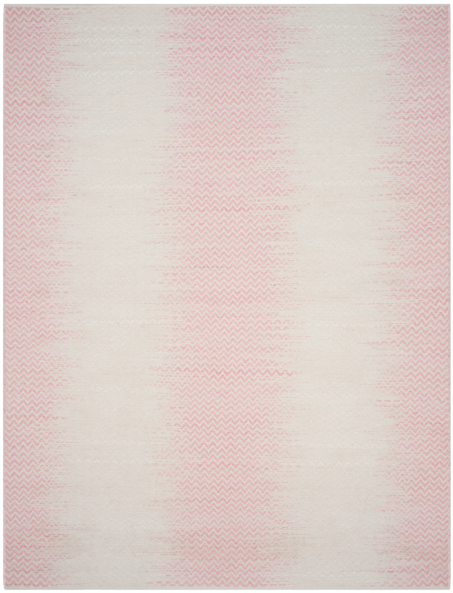 Cotton Kilim Chevron Stripe Hand-Woven Rug