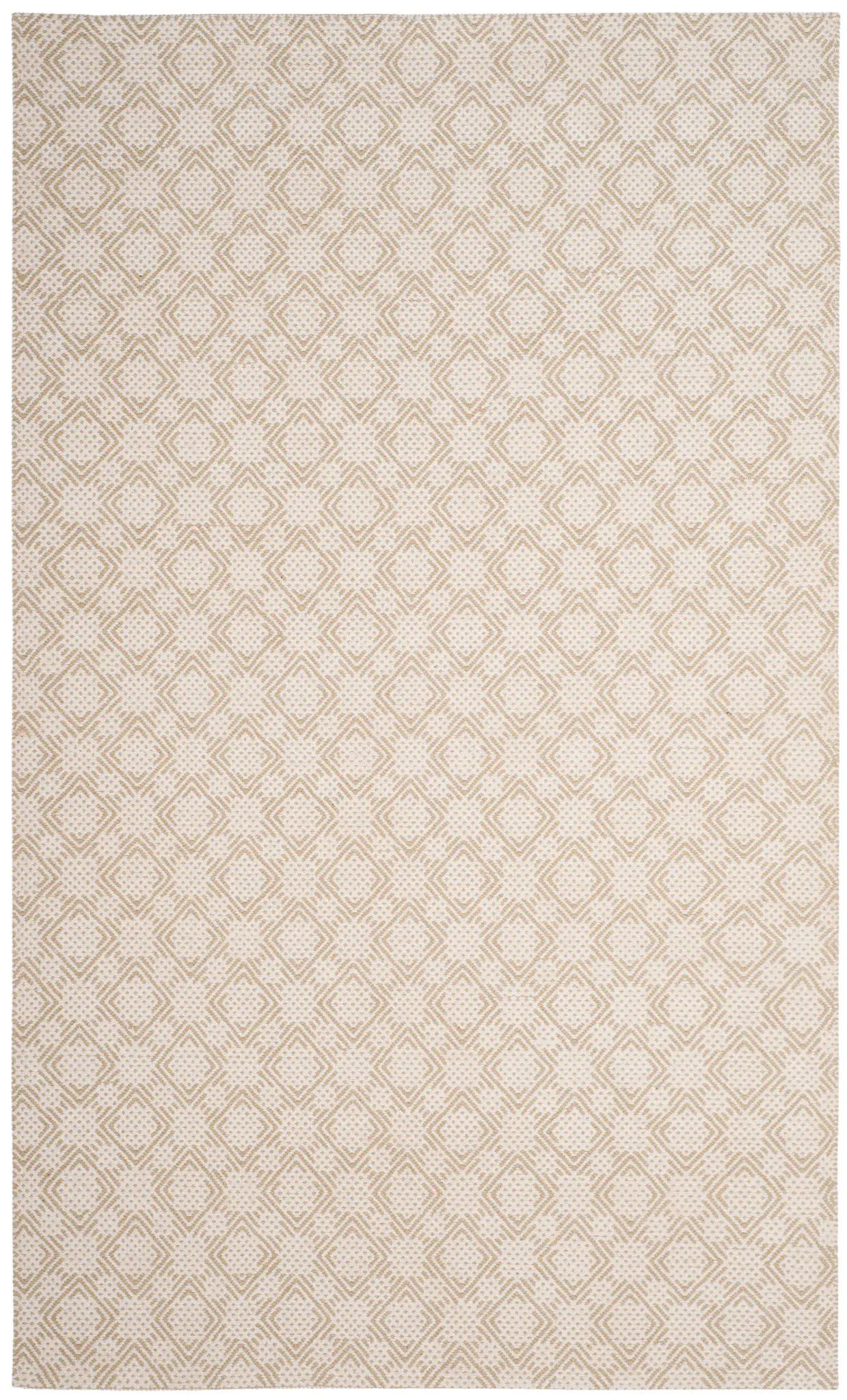 Kilim Cotton Nested Diamond Hand-Woven Rug