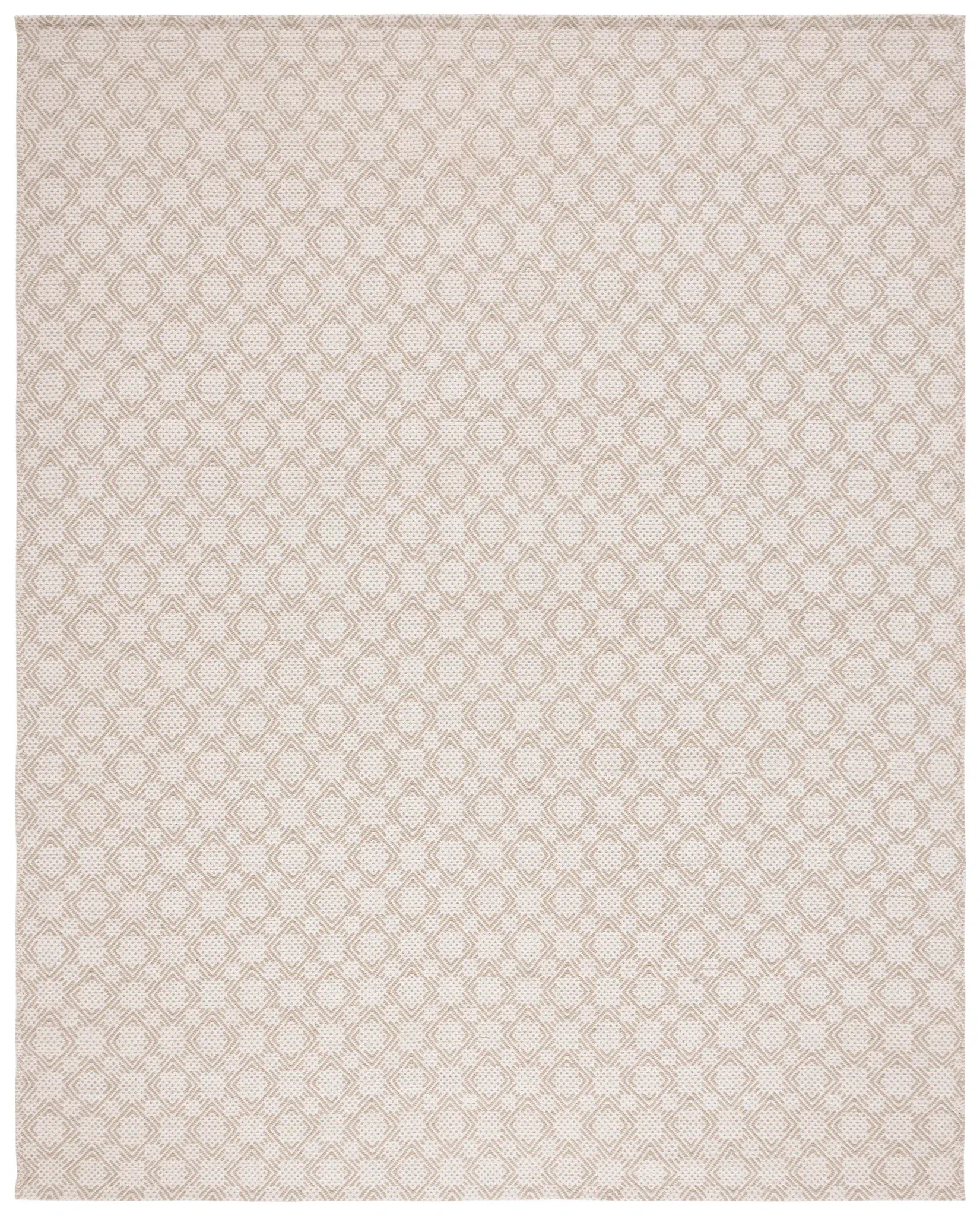 Kilim Cotton Nested Diamond Hand-Woven Rug
