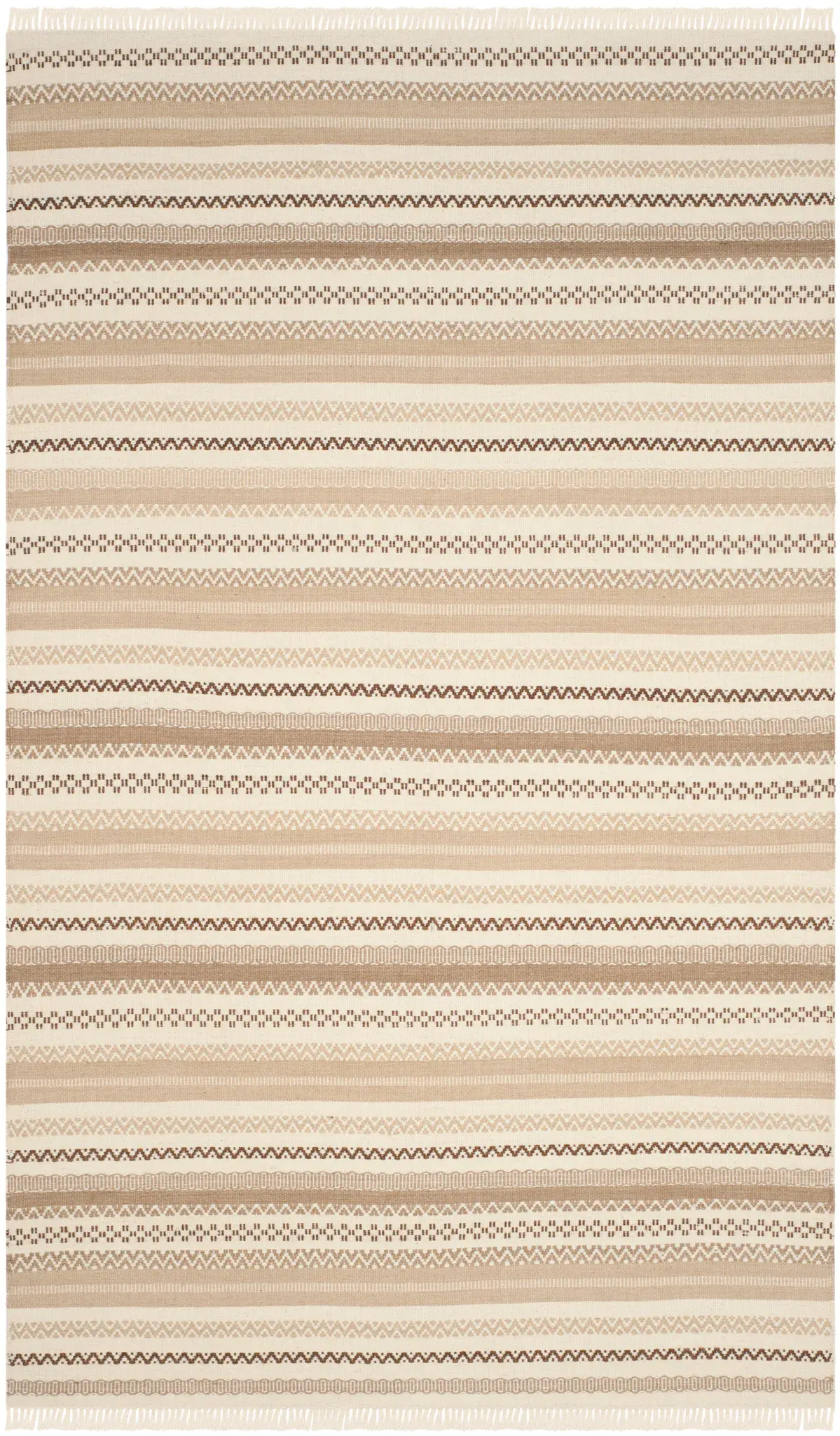 Kilim Kivi Striped Hand-Woven Wool Rug