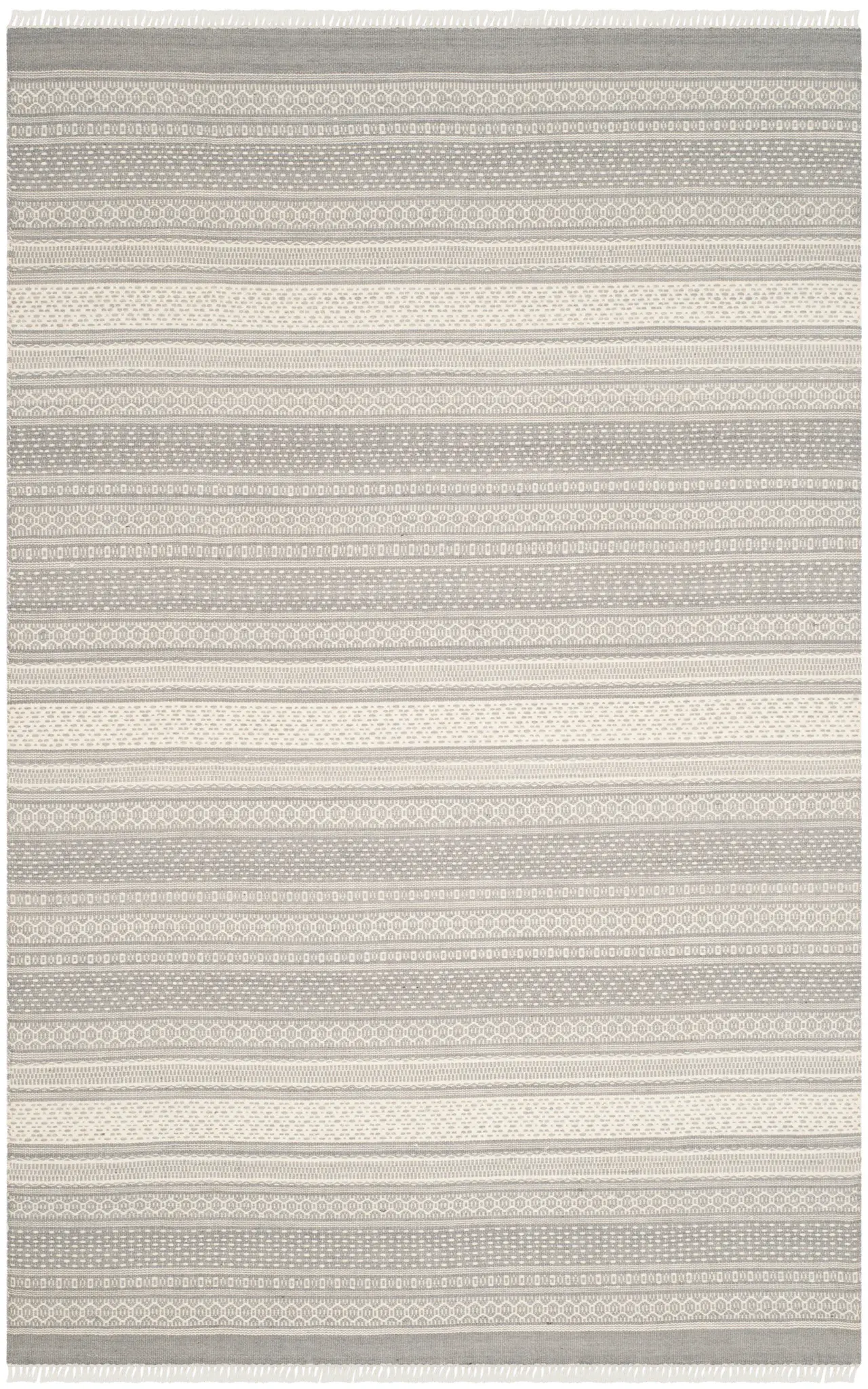 Kilim Fine Stripe Hand-Woven Wool Rug