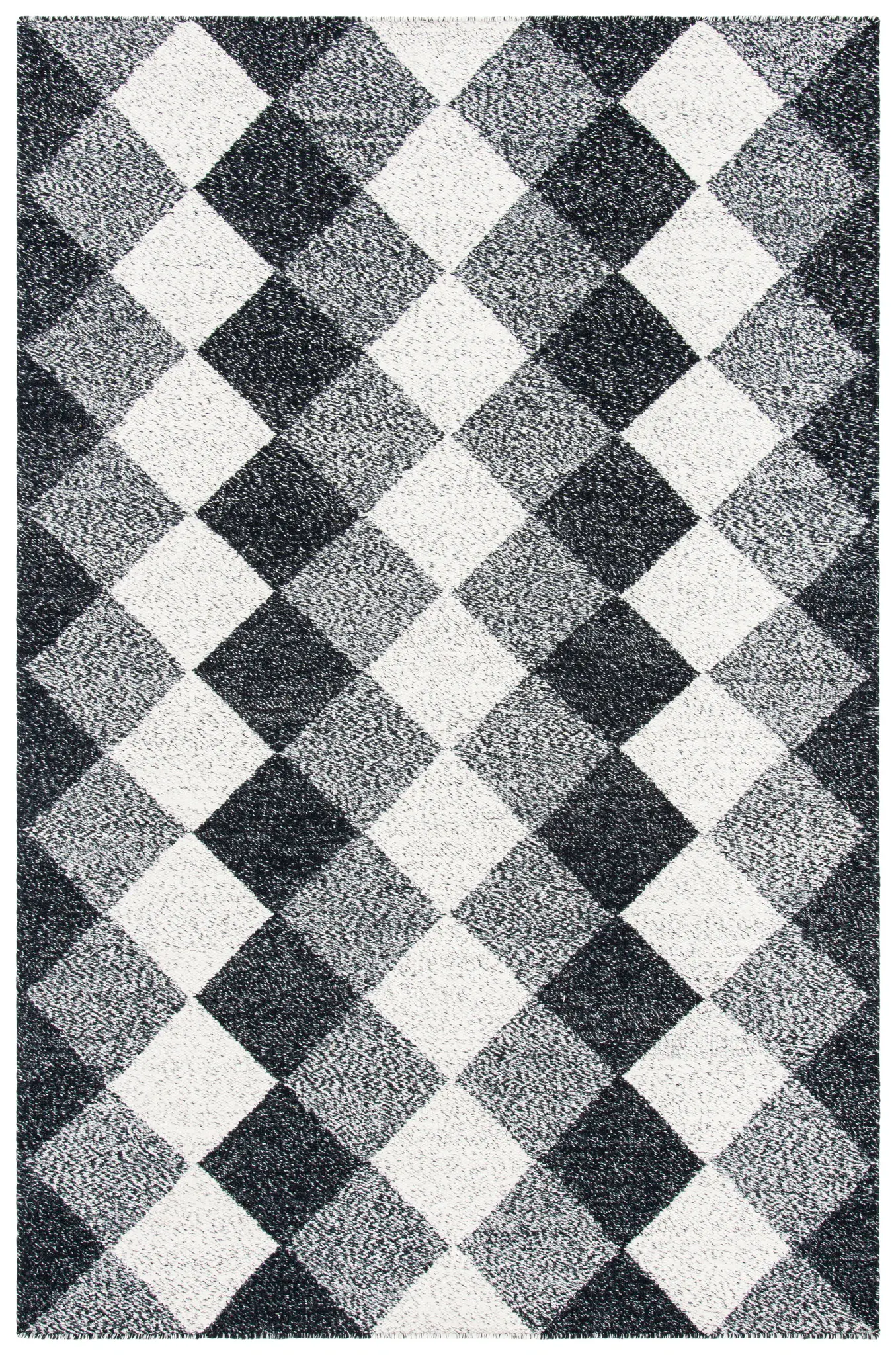 Kilim Diamond Checkered Flatweave Wool Rug