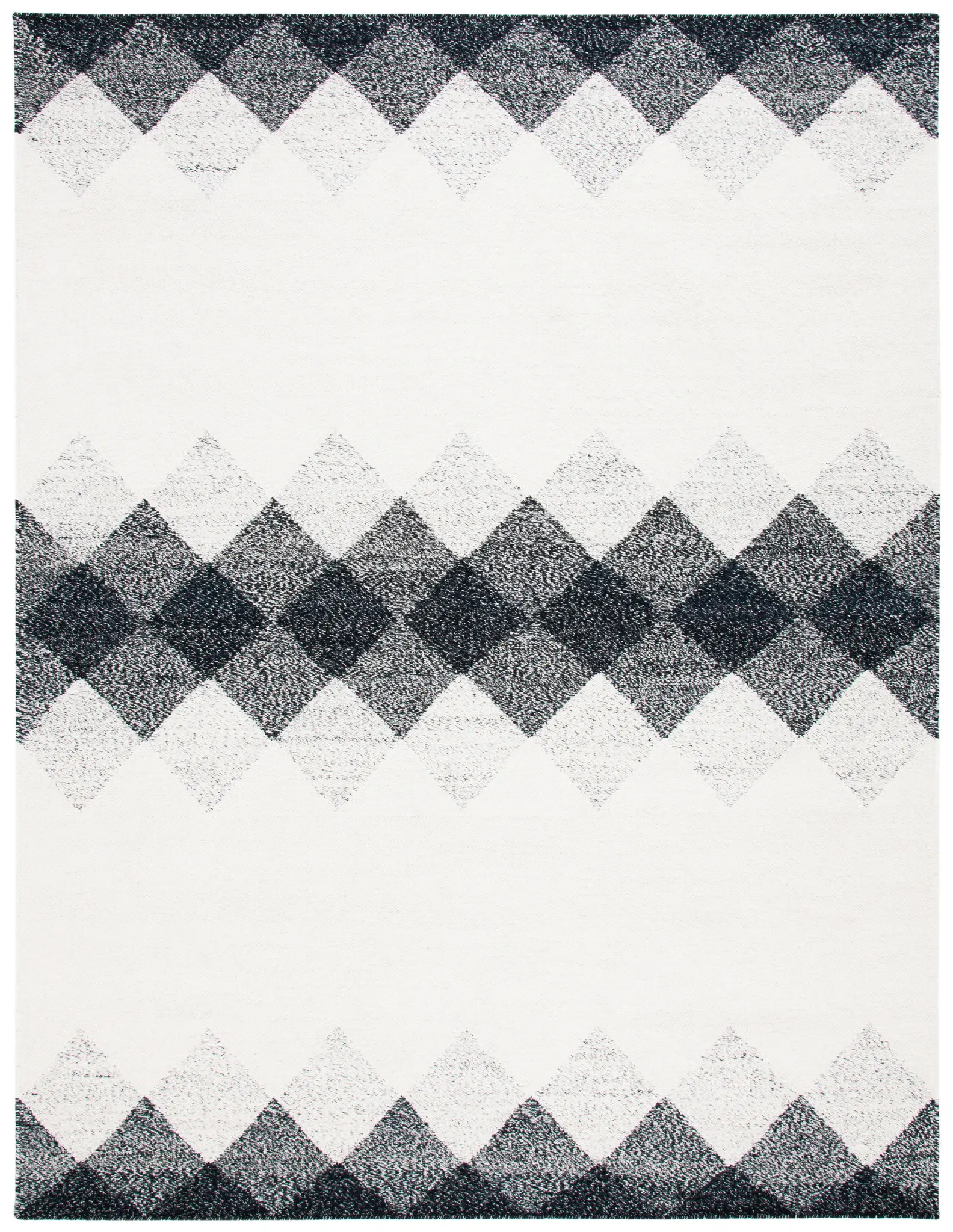 Kilim Banded Harlequin Flatweave Wool Rug