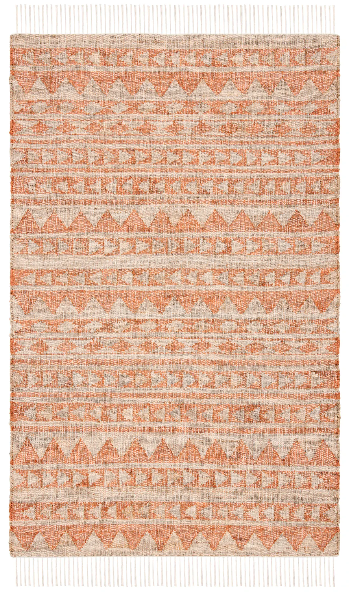 Kilim Striped Triangle Flatweave Jute Rug