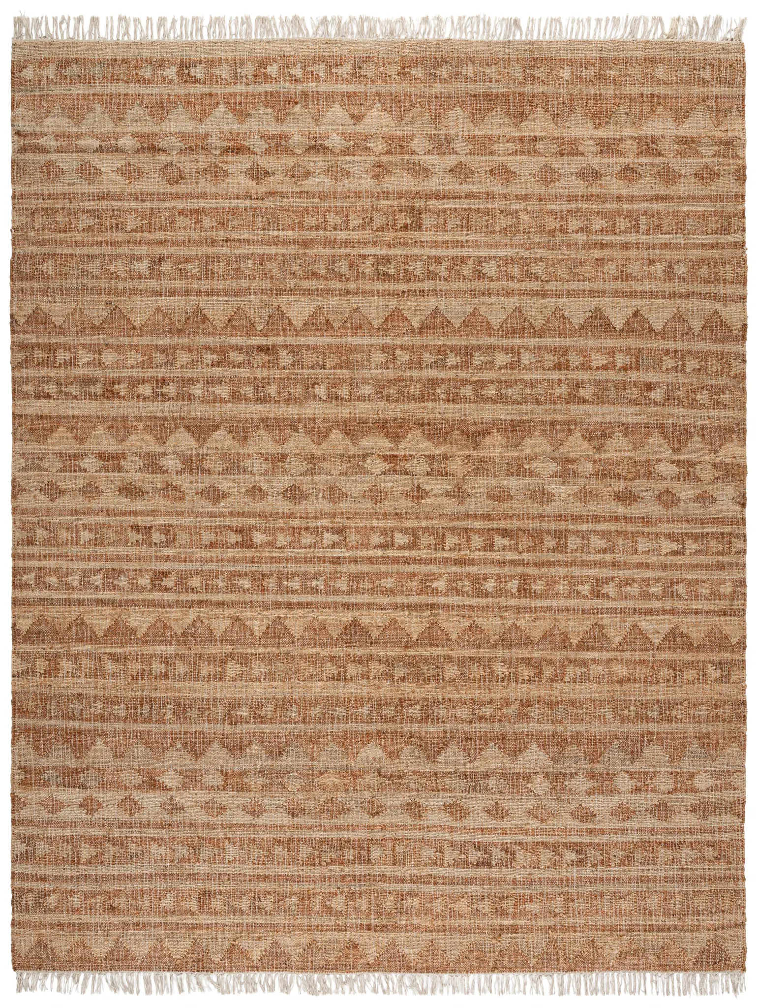 Kilim Striped Triangle Flatweave Jute Rug