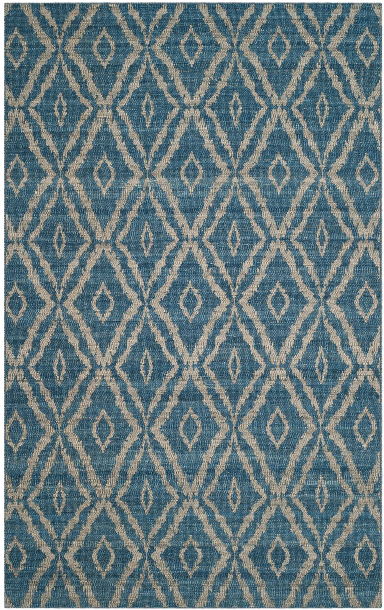Kilim Diamond Lattice Hand-Woven Wool Rug