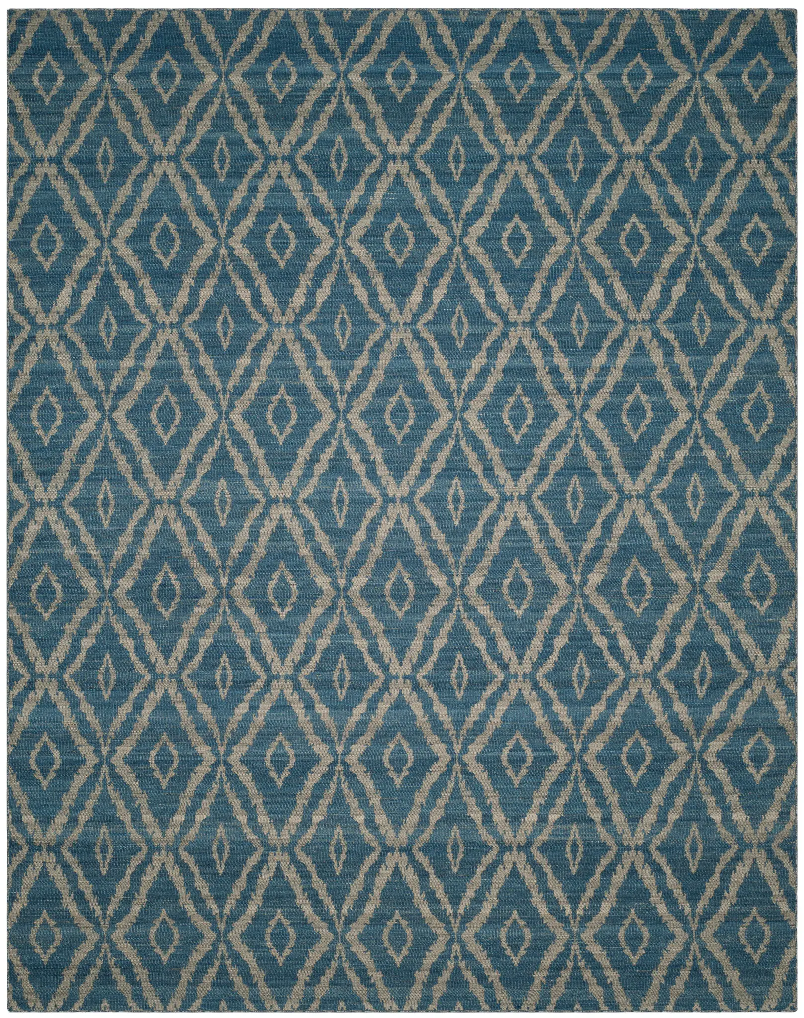 Kilim Diamond Lattice Hand-Woven Wool Rug