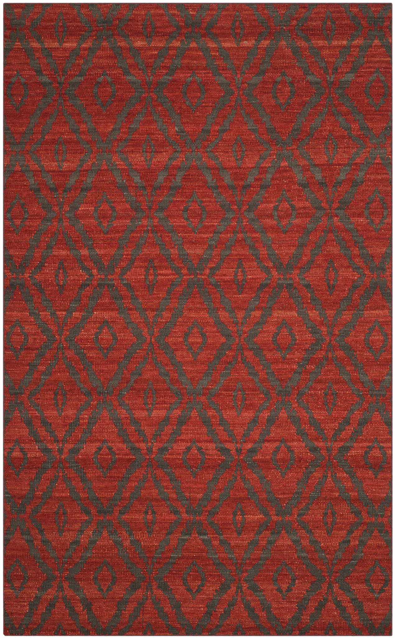 Kilim Diamond Lattice Hand-Woven Wool Rug