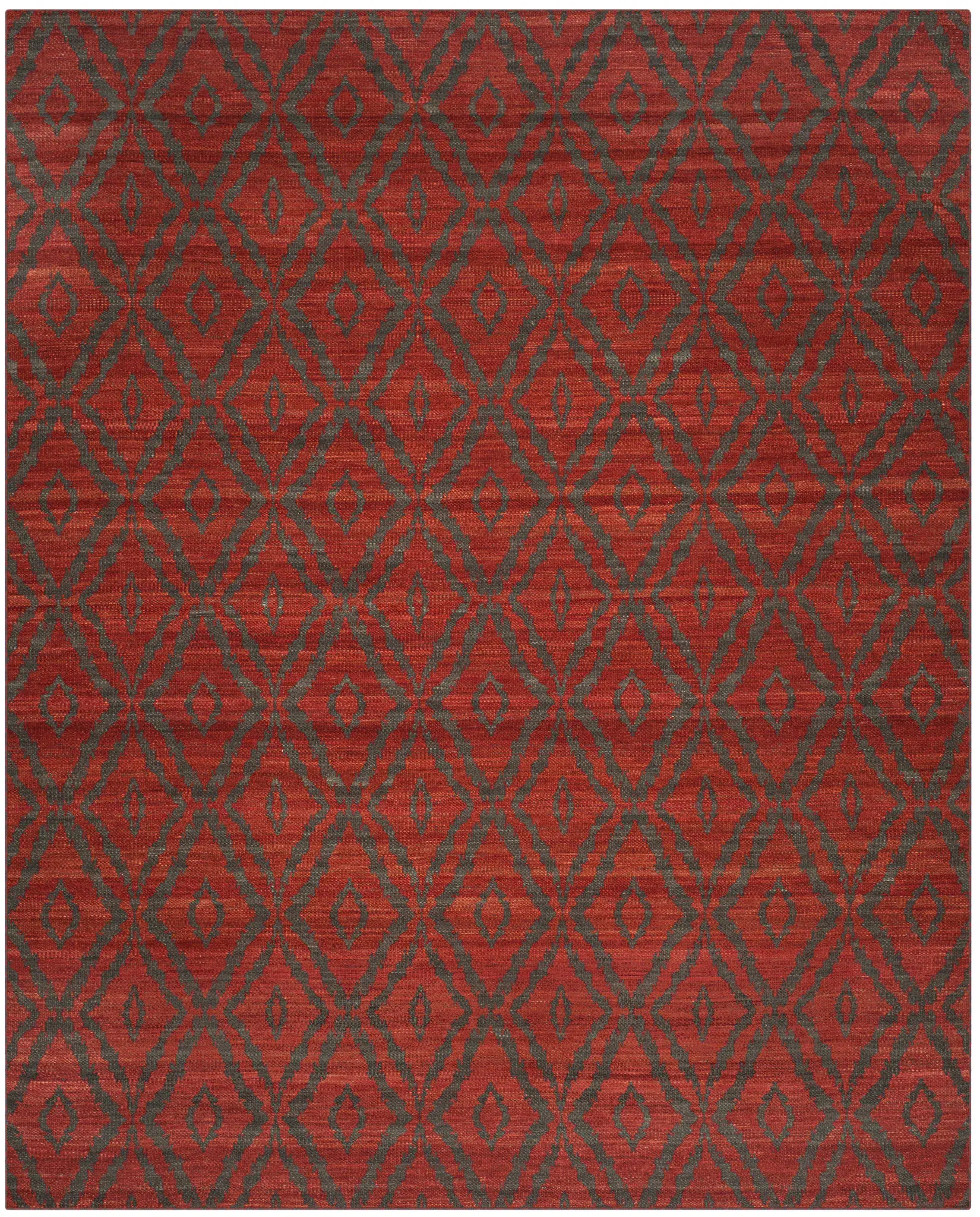 Kilim Diamond Lattice Hand-Woven Wool Rug