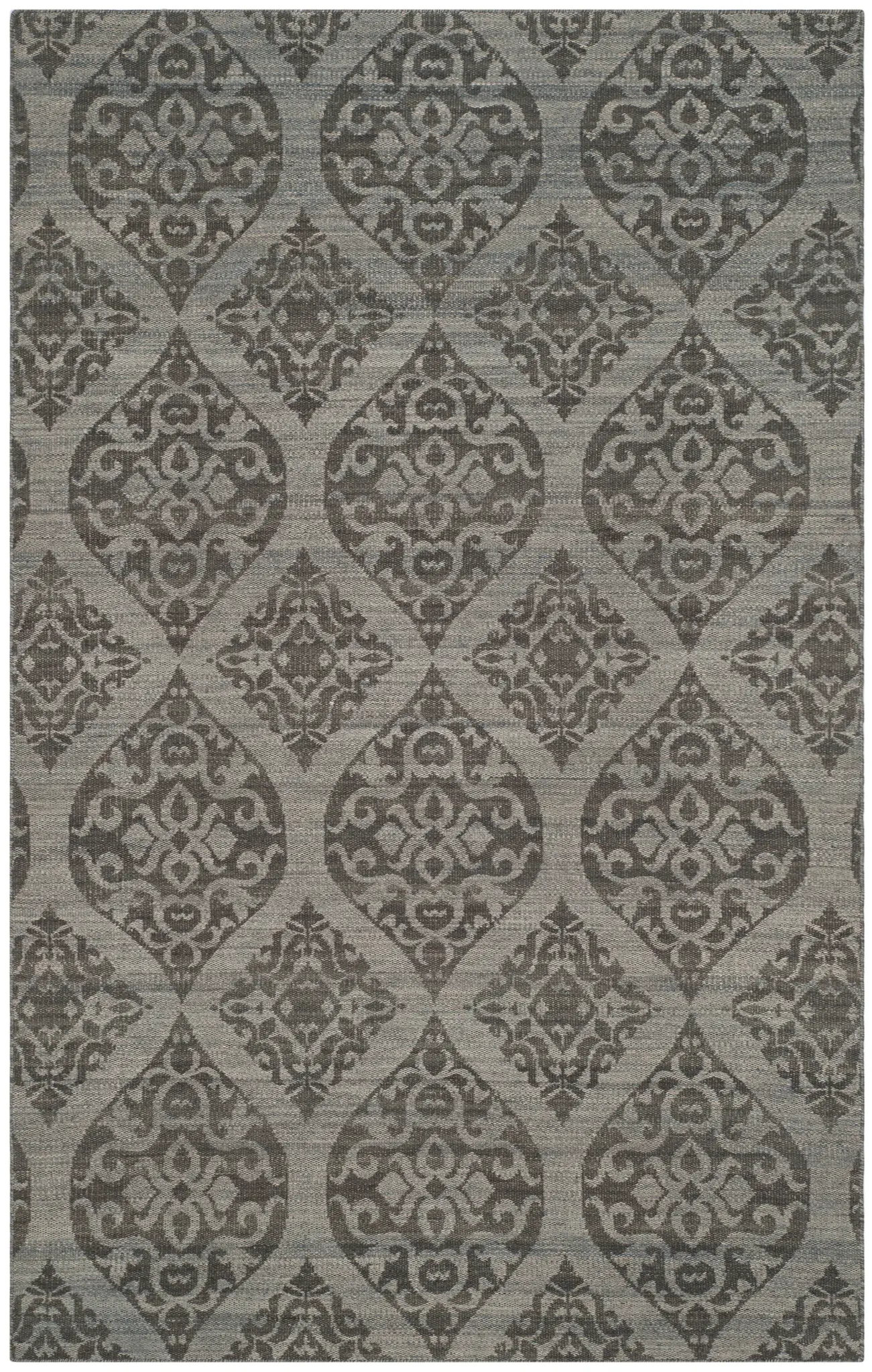 Kilim Ogee Lattice Hand-Woven Wool Rug