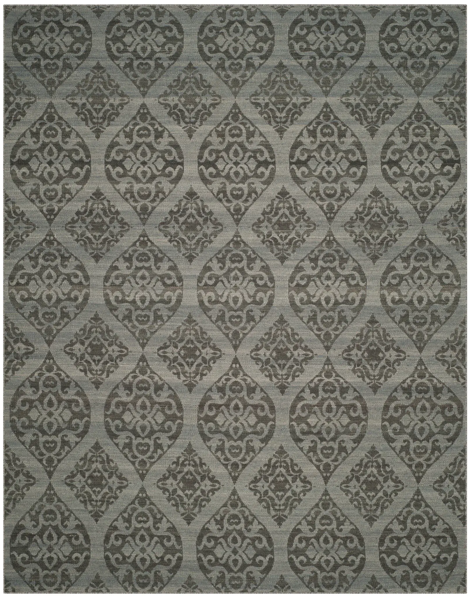 Kilim Ogee Lattice Hand-Woven Wool Rug