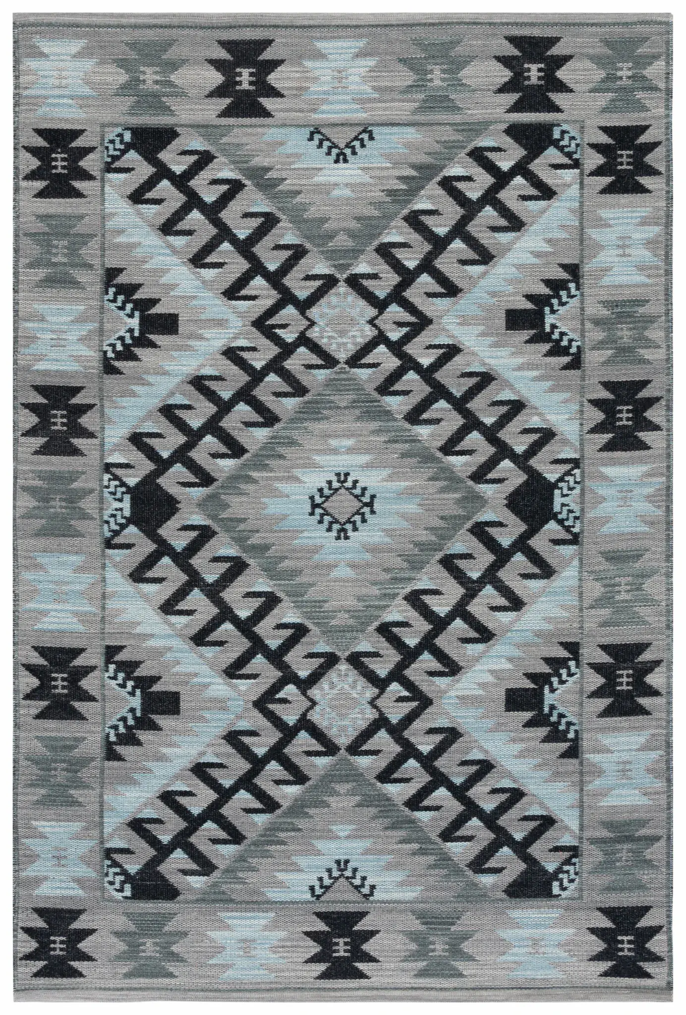 Kilim Tribal Diamond Medallion Hand-Woven Rug