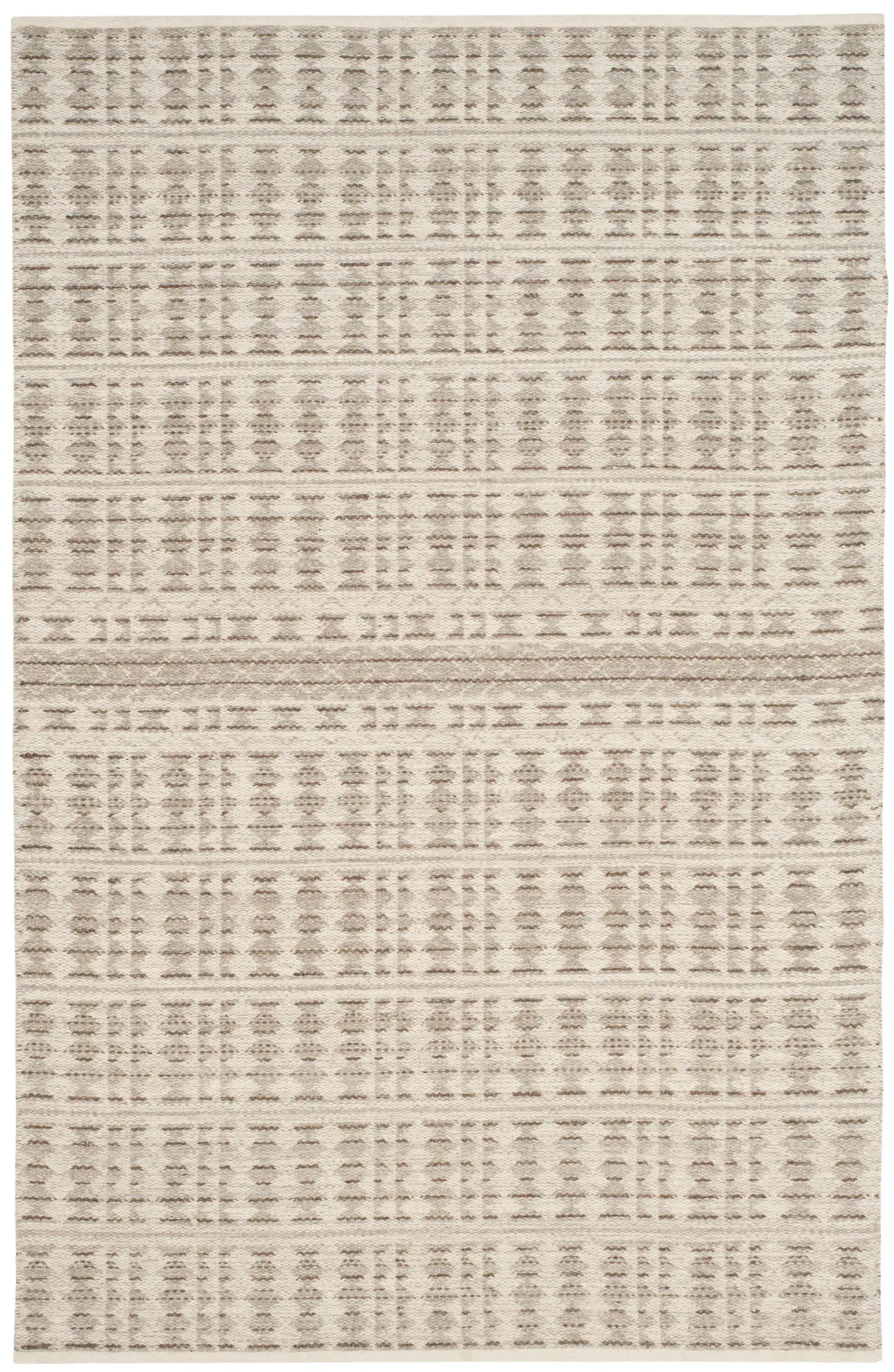 Kilim Diamond Banded Hand-Woven Wool Rug