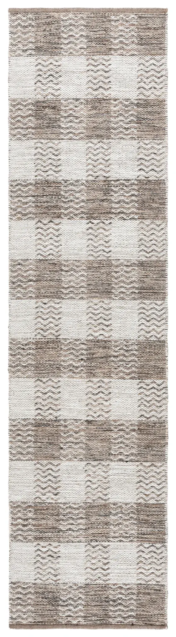 Kilim Checkered Hand-Woven Wool Rug