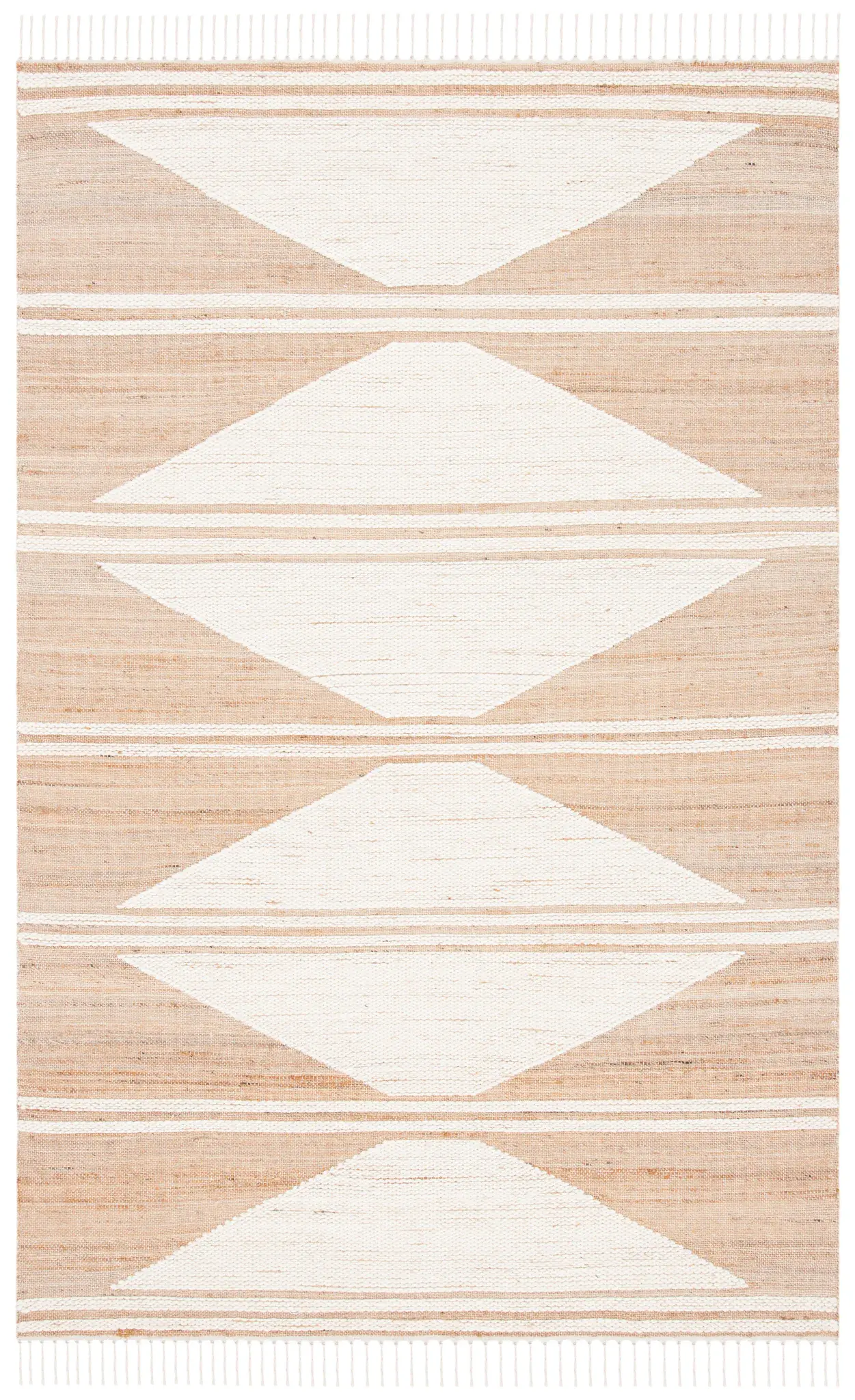 Kilim Stacked Diamond Hand-Woven Jute Rug