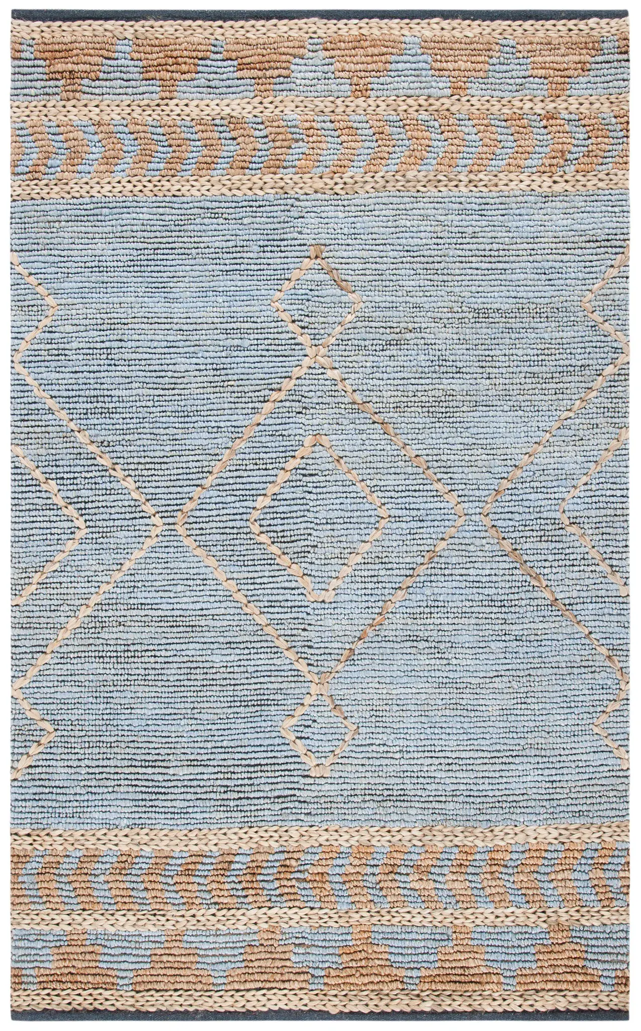 Kilim Diamond Chevron Hand-Woven Jute Rug
