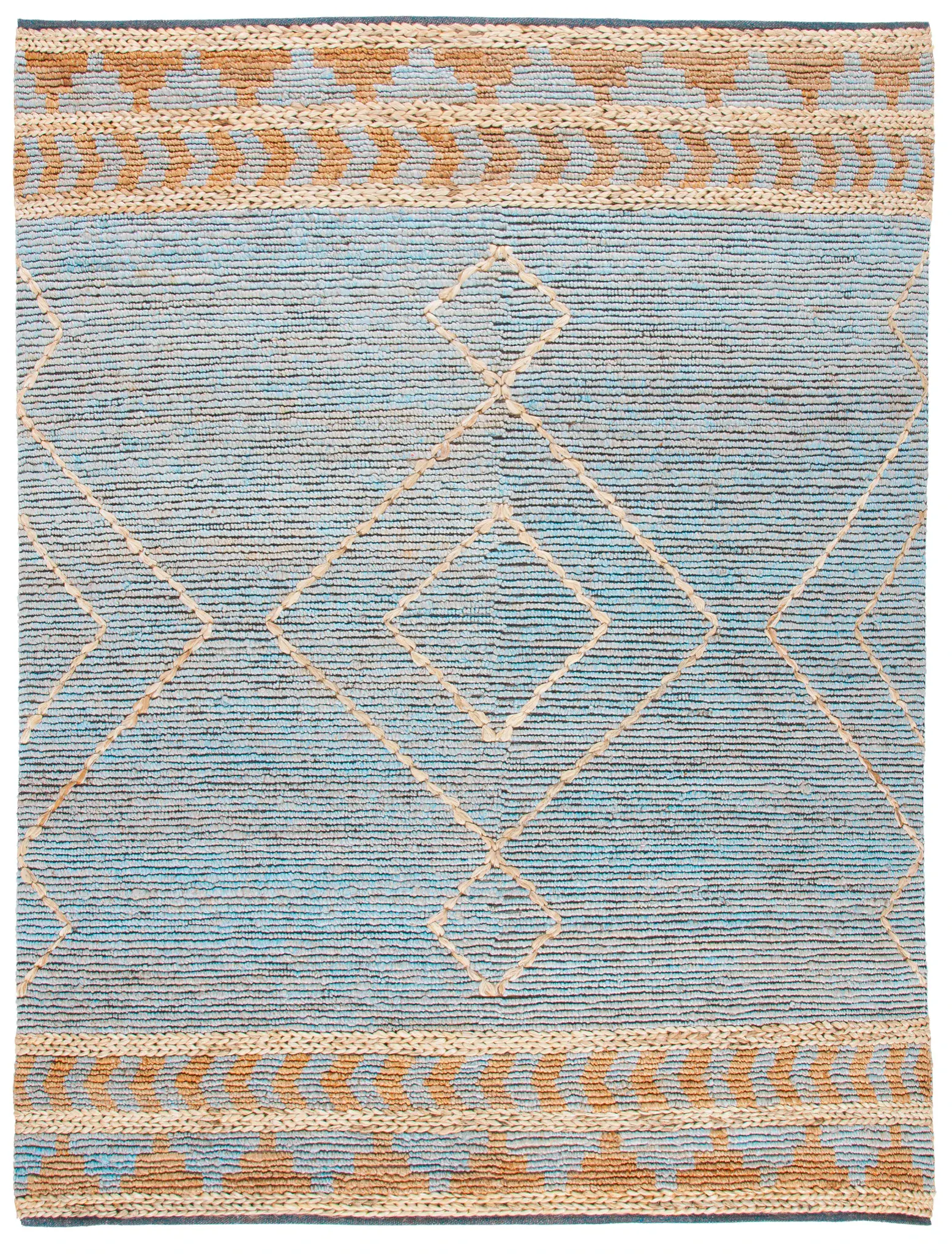 Kilim Diamond Chevron Hand-Woven Jute Rug
