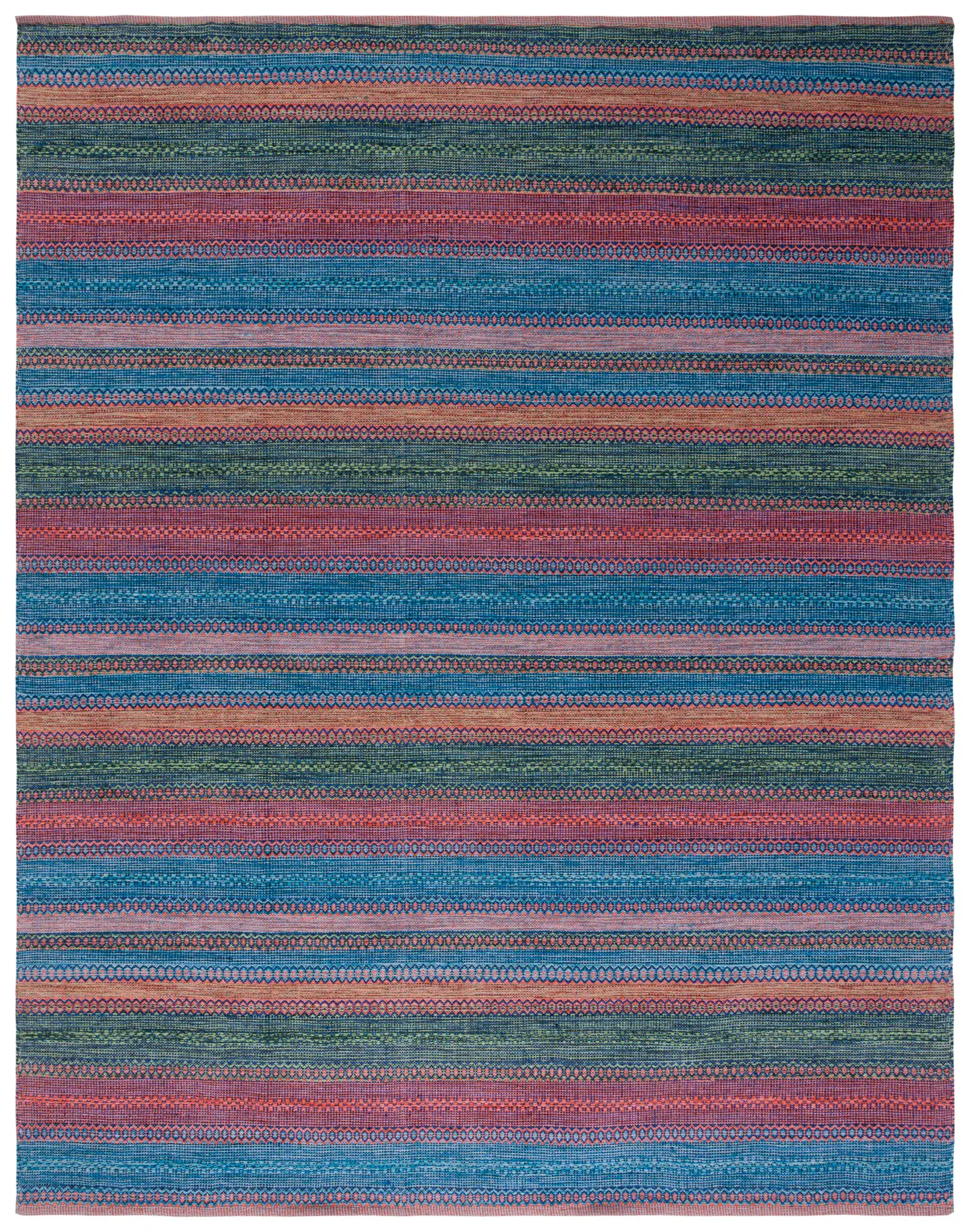 Kilim Striped Flatweave Cotton Rug